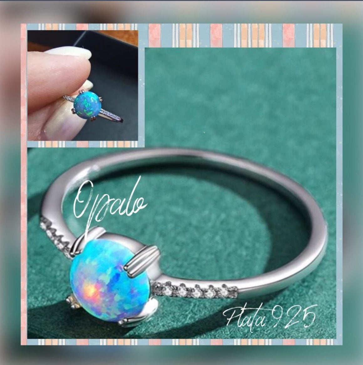 Anillo de Plata 925 con Opalo