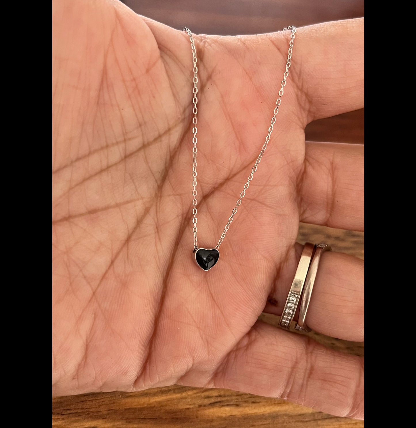 Collar de Plata 925, con Corazón Esmaltado