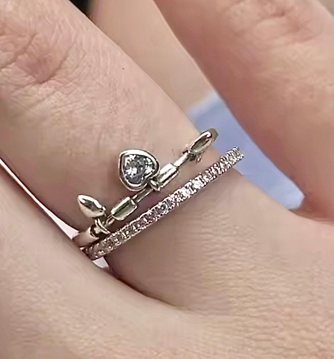 Churumbela de Plata 925 con Zirconias color Rosa