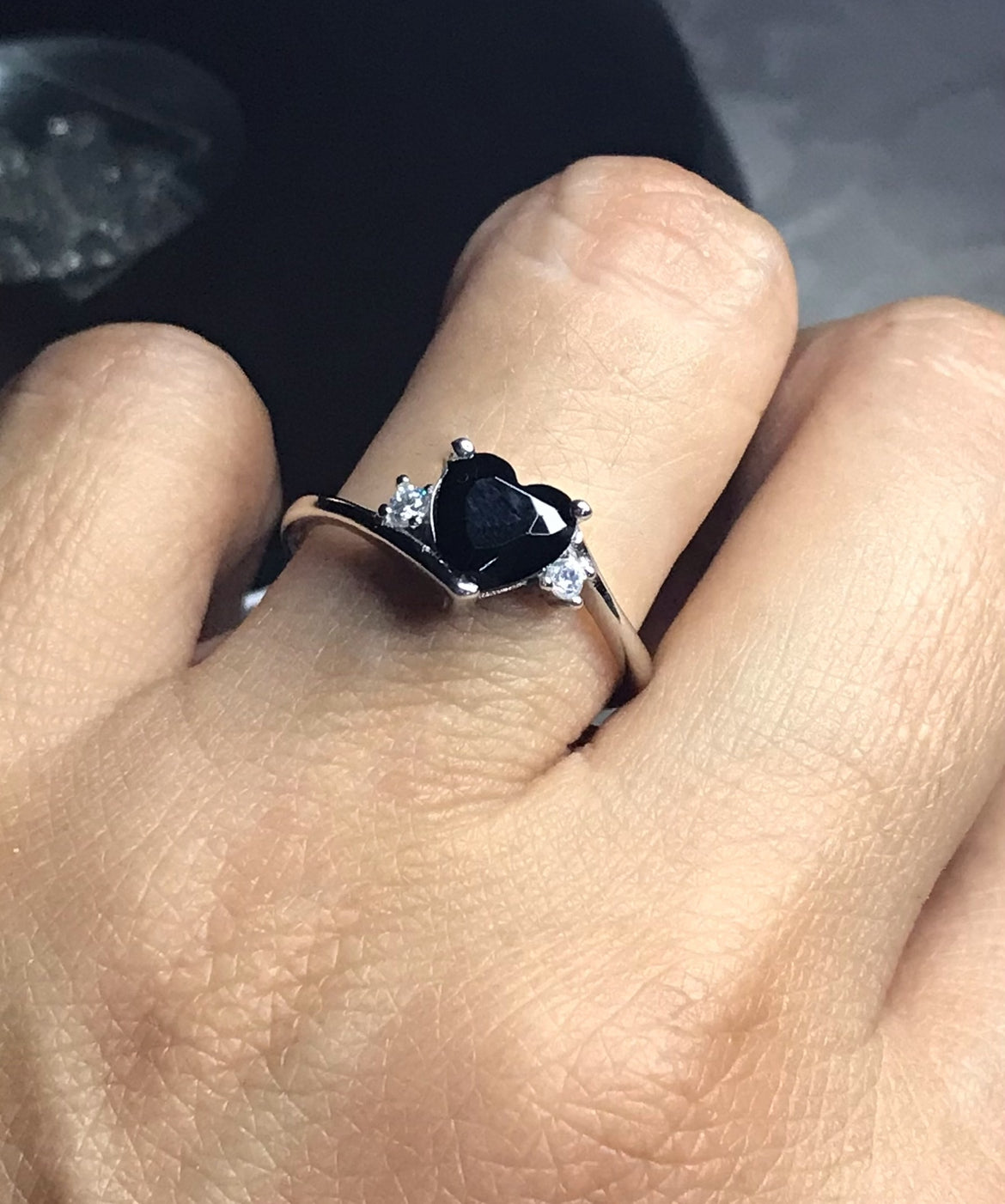 Anillo de Plata 925 con Zirconia π€ color Negro