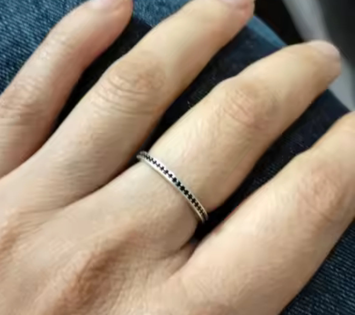 Churumbela de Plata 925 con Zirconia Negra