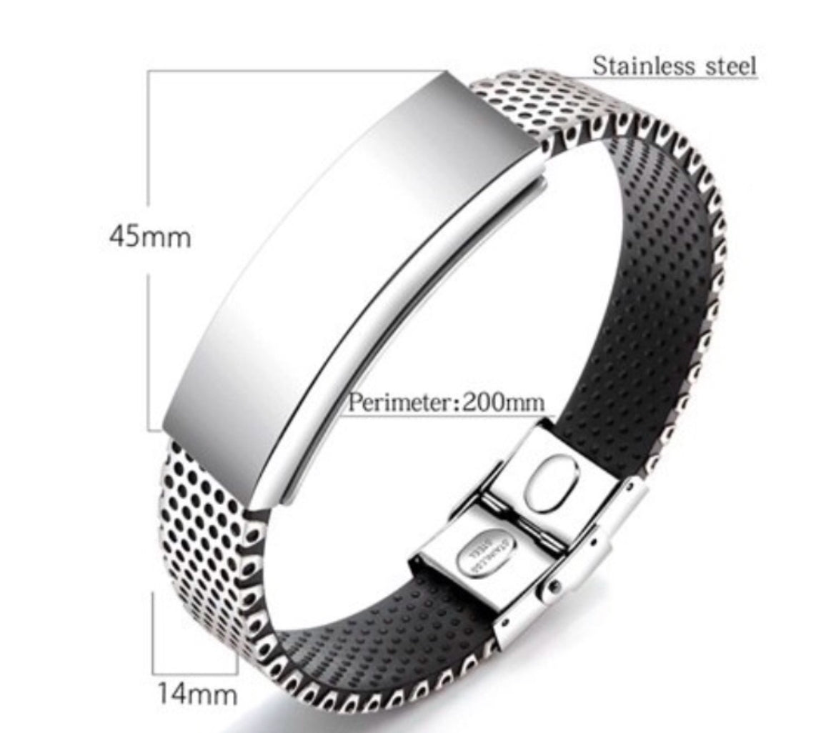 Pulsera Masculina de Acero Inoxidable