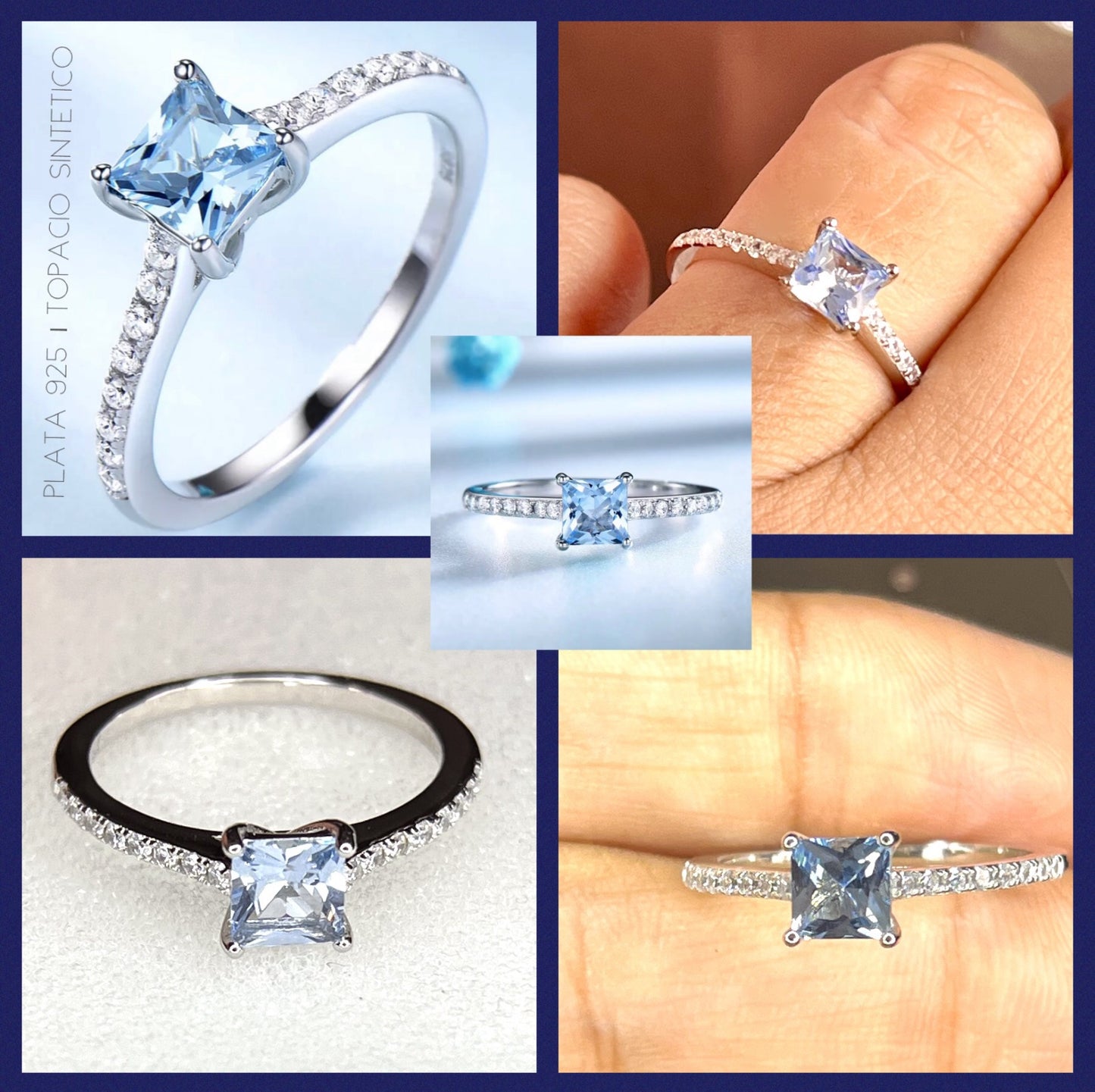 Anillo de Plata 925 con Nano Topacio