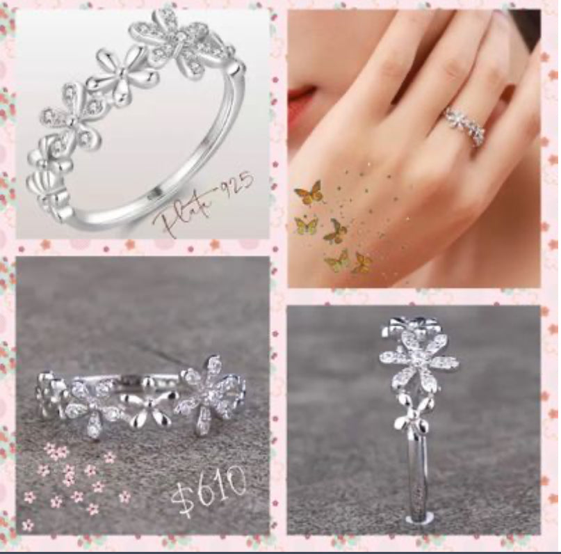 Anillo de Plata 925 con Zirconias