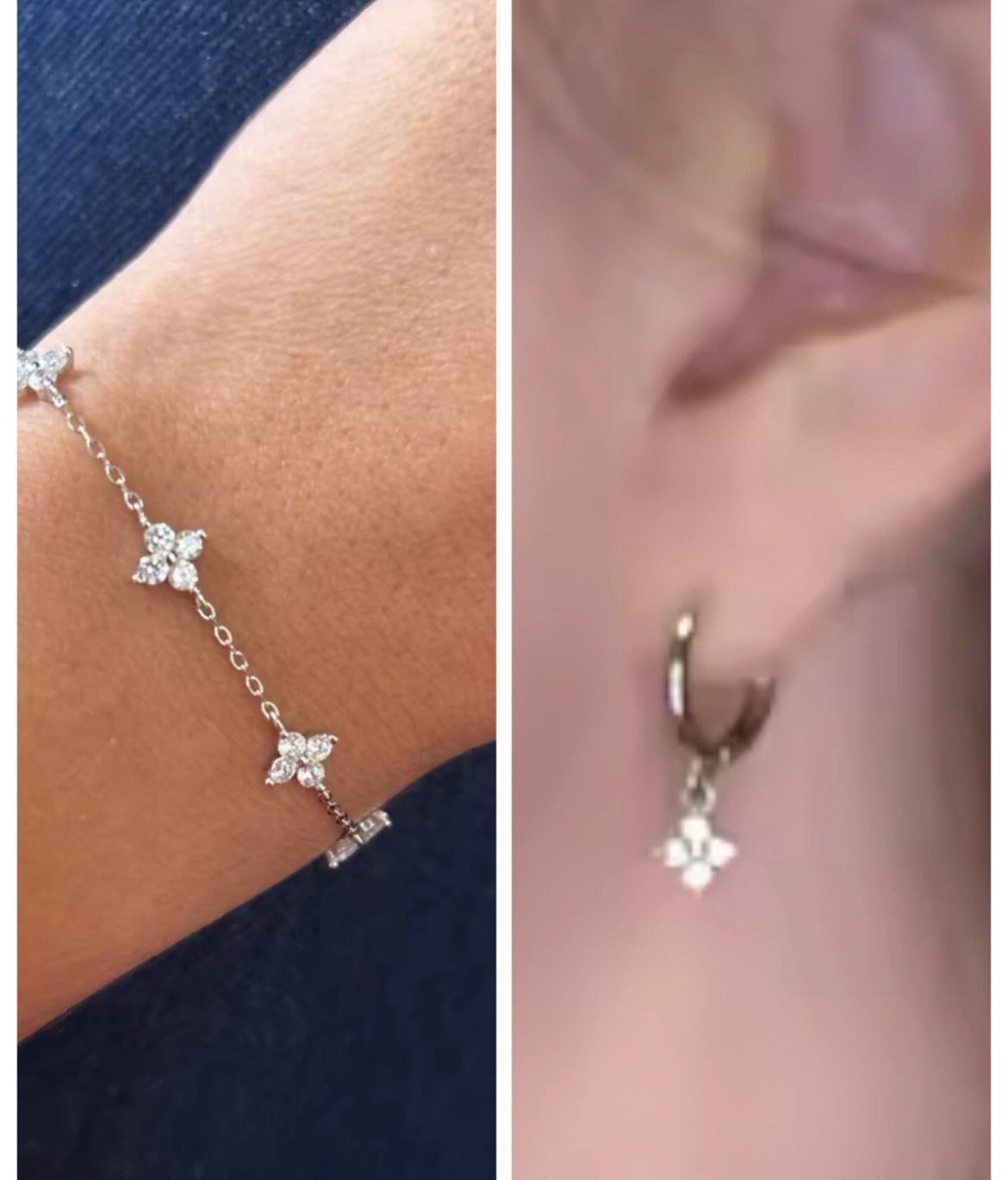 Aretes de Plata 925 con Zirconias