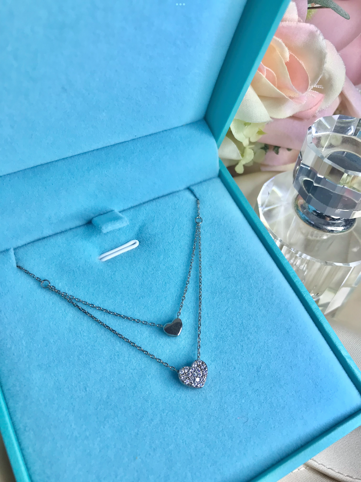 Collar / Gargantilla doble de Plata 925 con Zirconias
