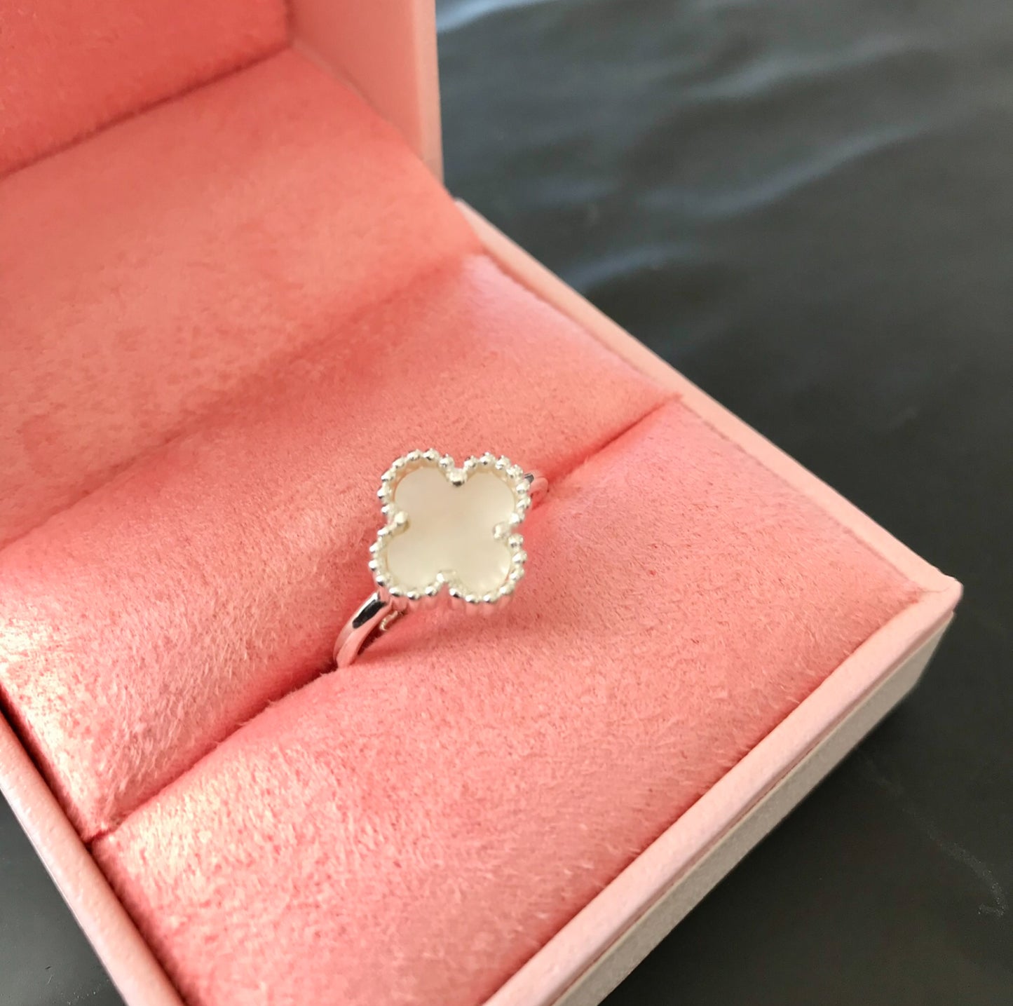 Anillo de Plata 925, tipo Va n Cleef, Ajustable