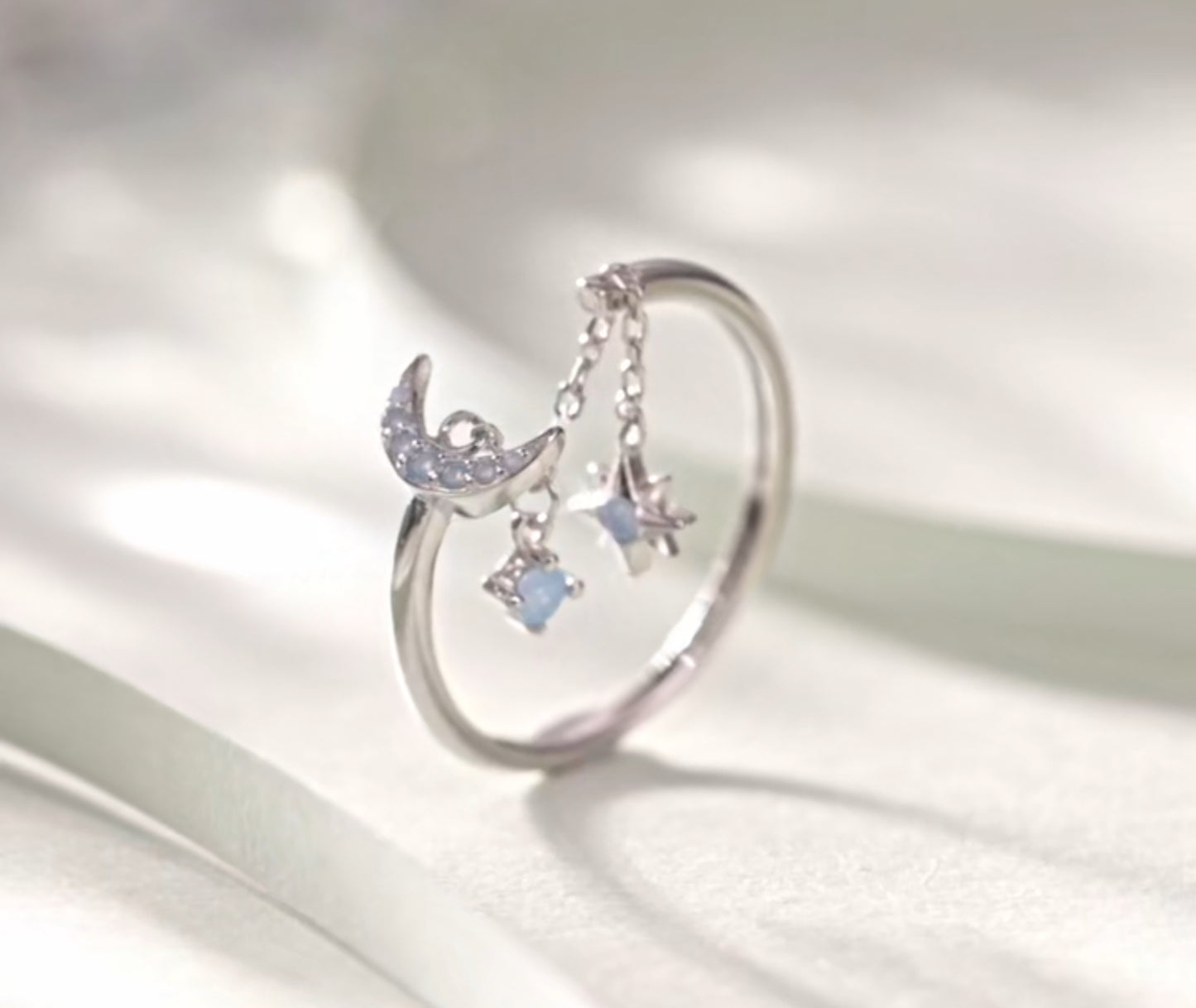 Anillo de Plata 925 con Nano Opalo, Ajustable