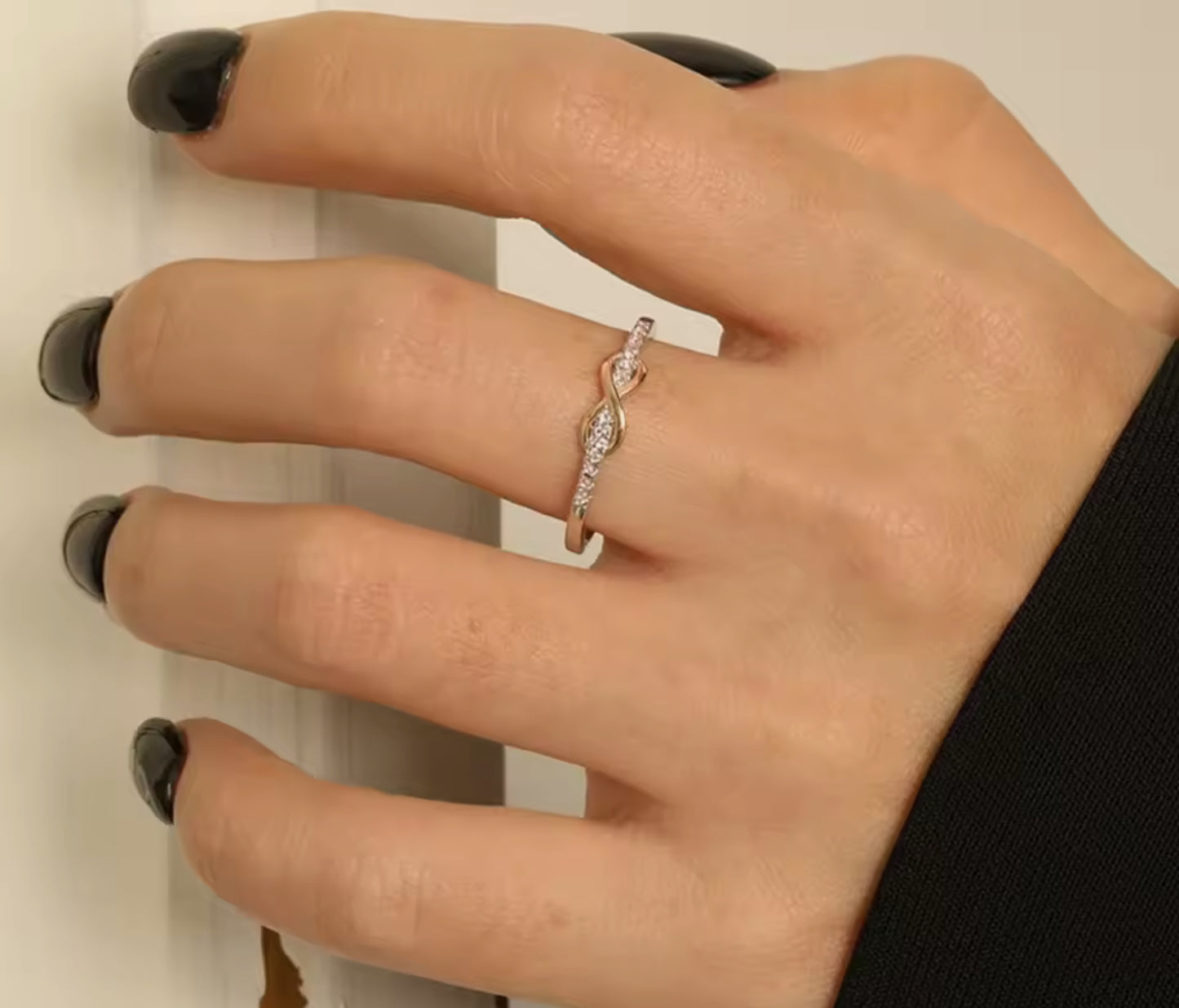 Anillo de Plata 925 con Infinito bañado en Oro Rosa