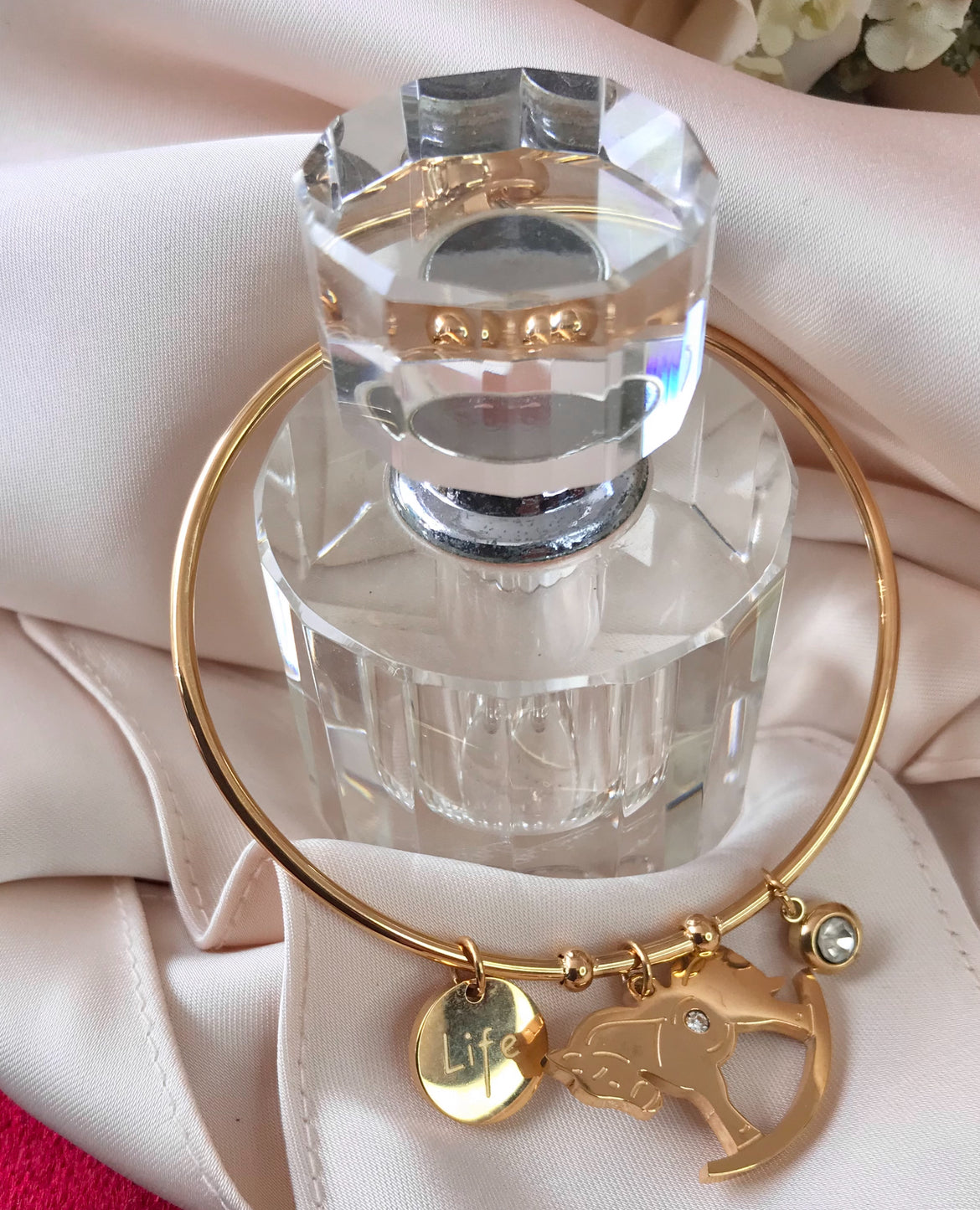 Pulsera Rígida de Acero Inoxidable con Zirconia