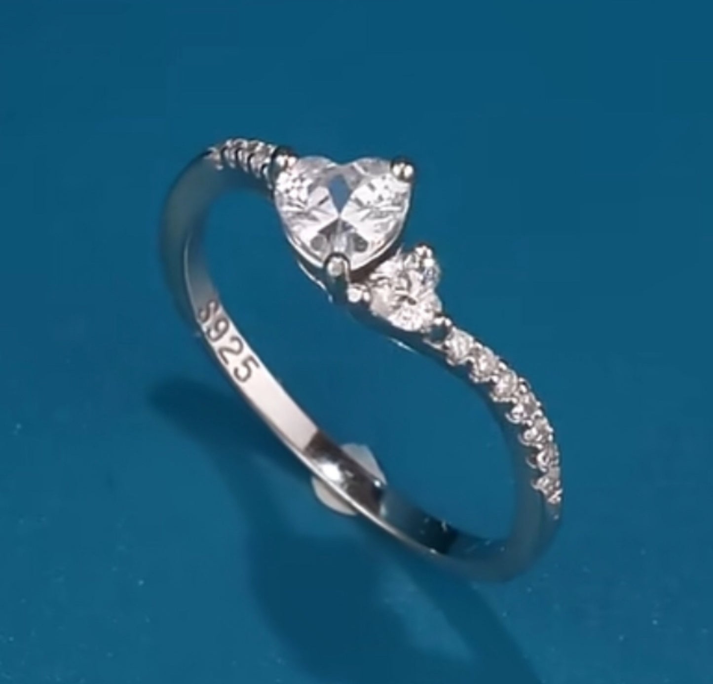 Anillo de Plata 925 con Zirconias modelo Tu y Yo