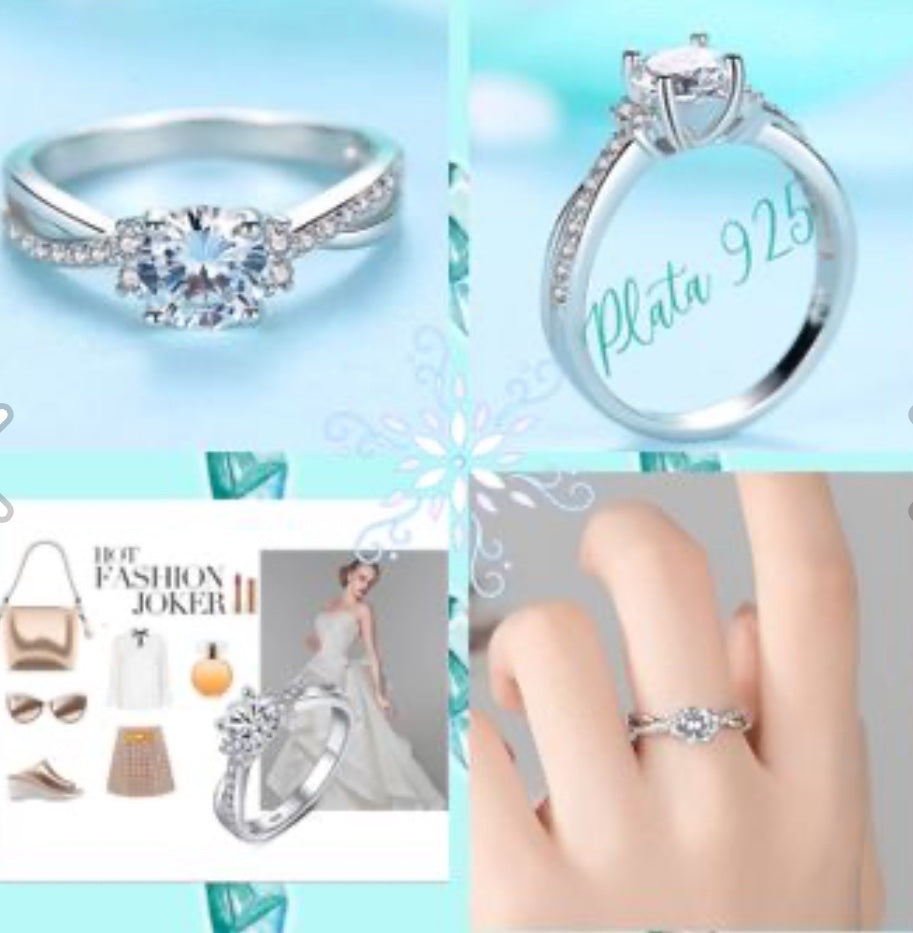 Anillo de Plata 925 con Zirconias