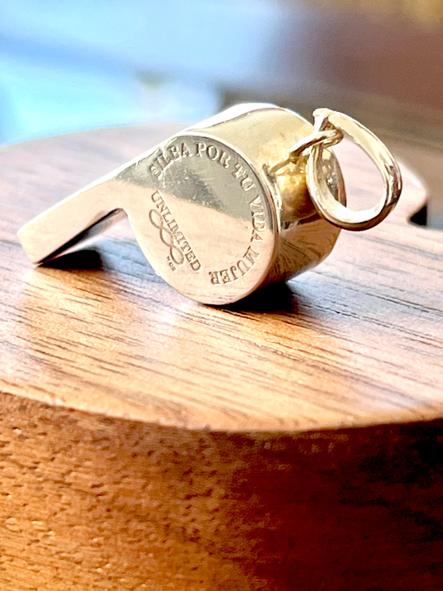 Silbato 100% FUNCIONAL, de Plata 925, Proteccion para Mujer