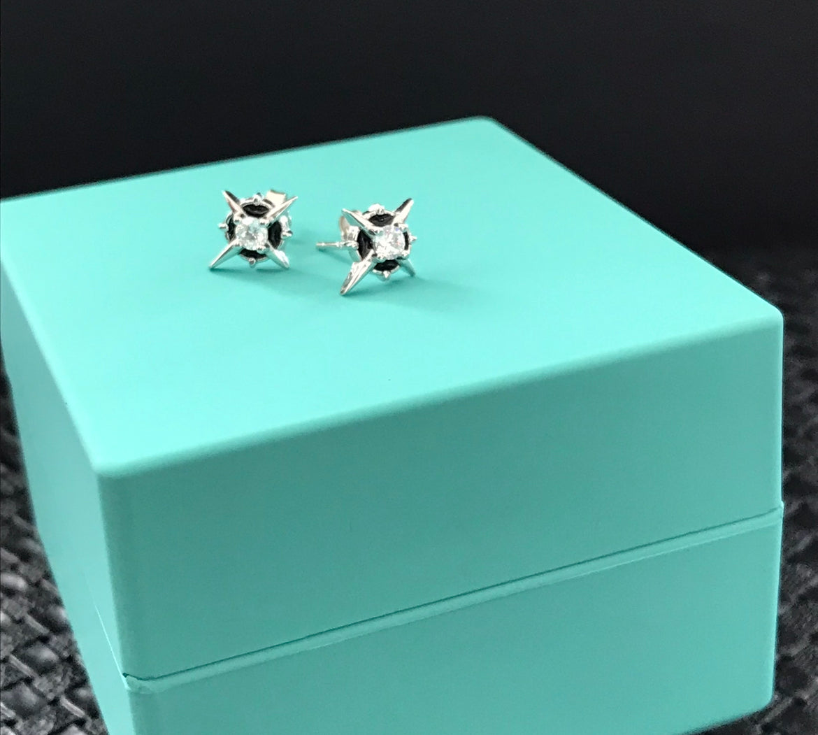 Aretes de Plata 925 con Zirconia
