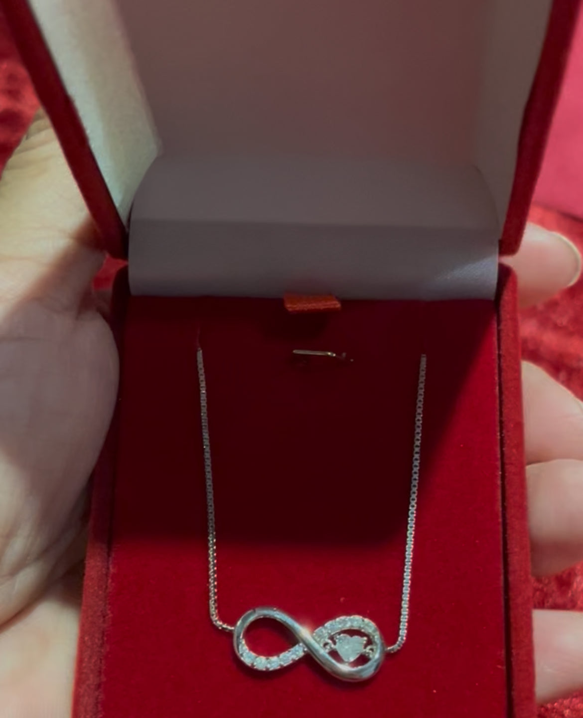 Collar de Plata 925 con Zirconias, modelo Infinito