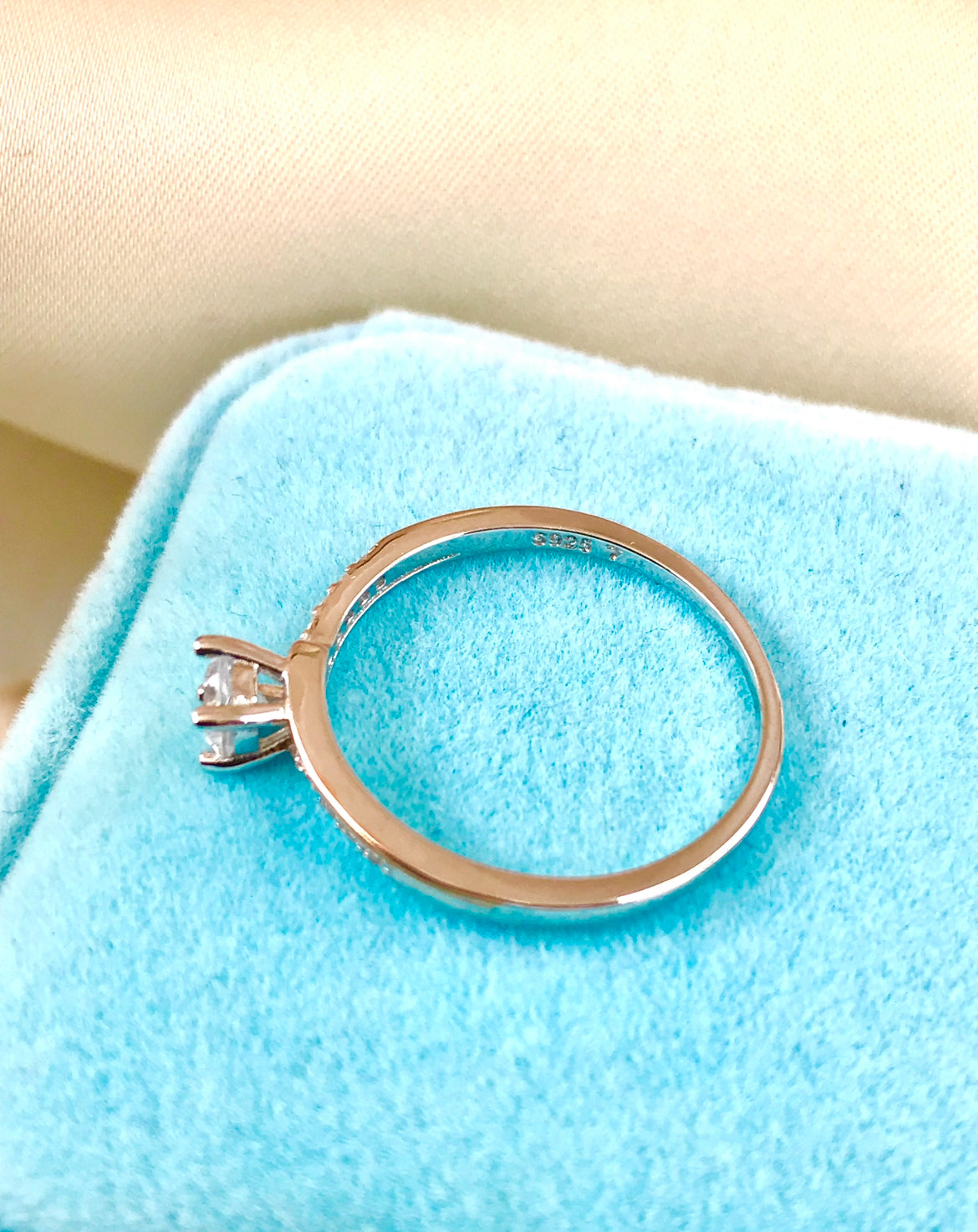 Anillo de Plata 925 con Oro Rosa