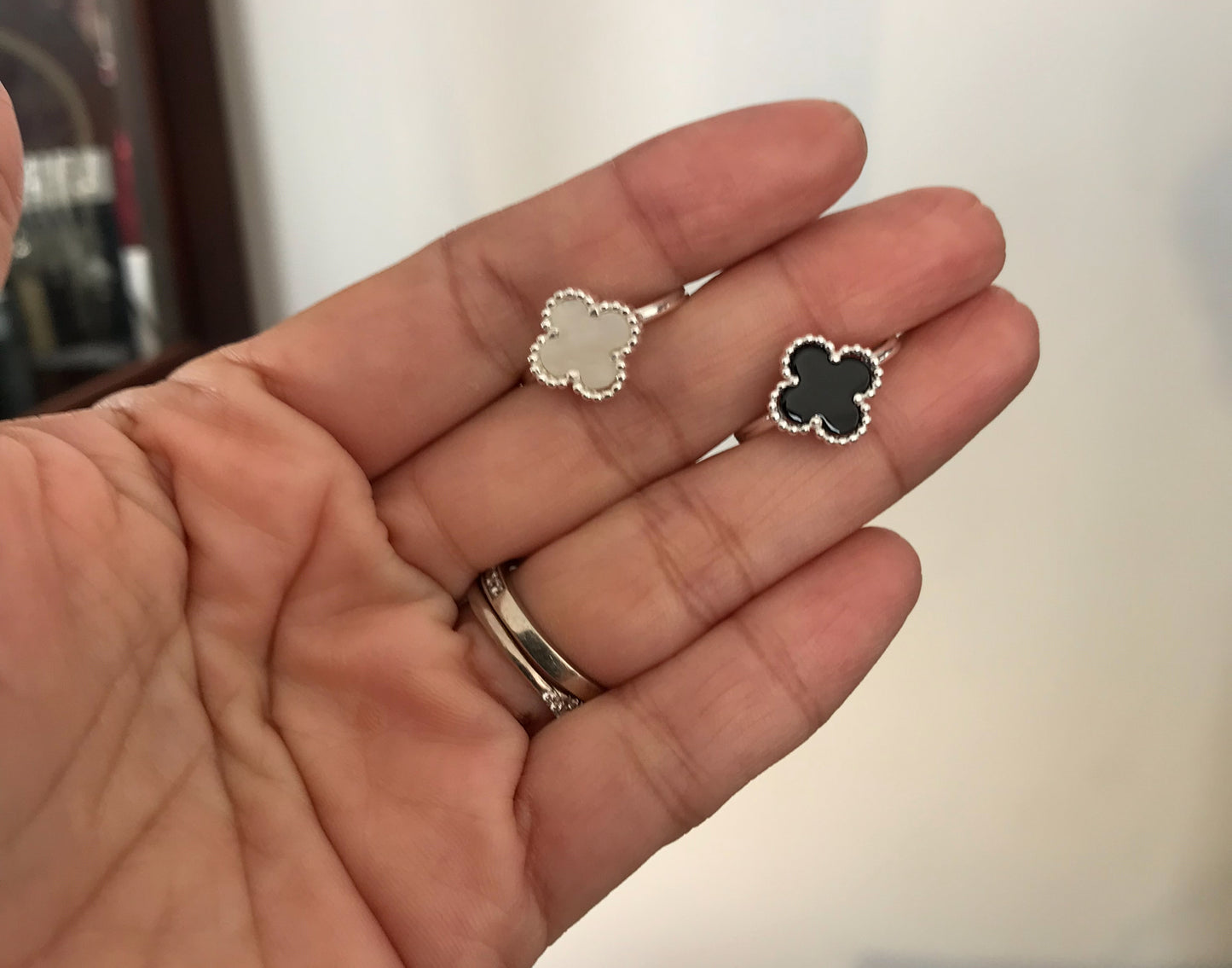 Anillo de Plata 925, tipo Va n Cleef, Ajustable