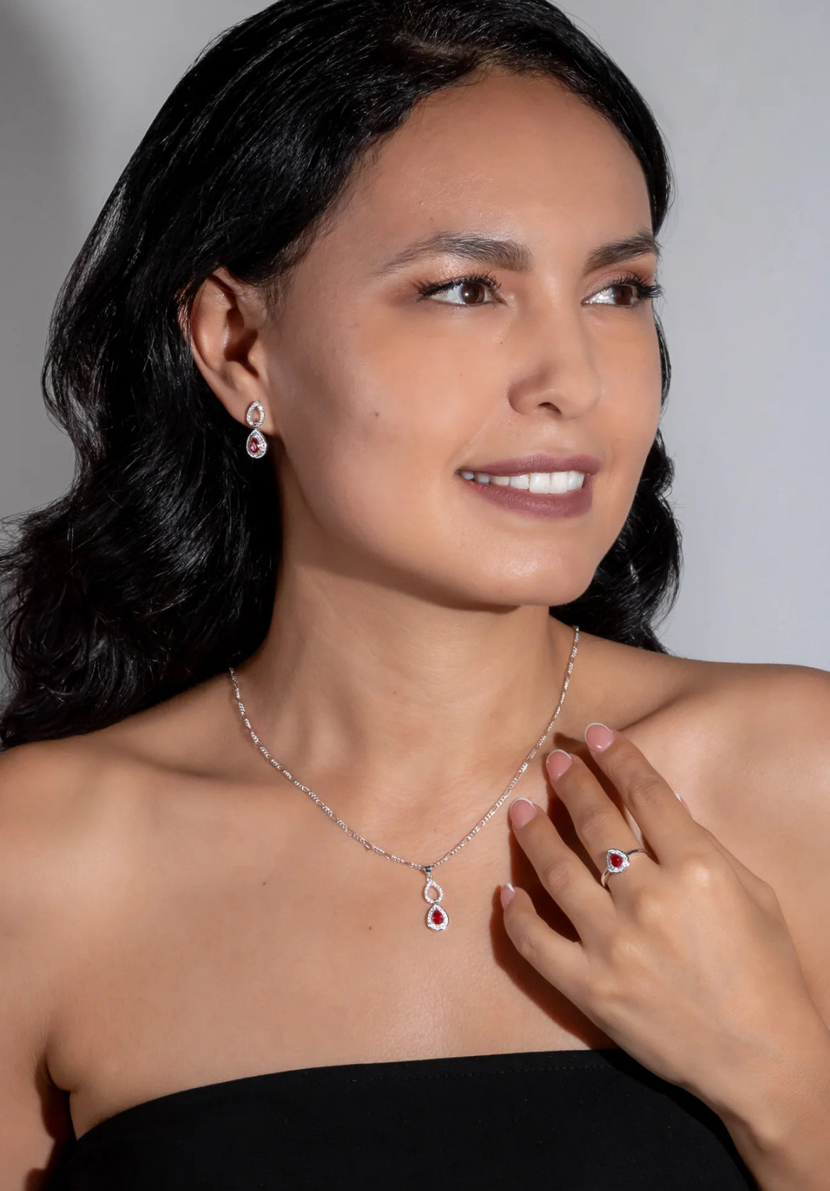 Aretes de Plata 925 con Zirconias