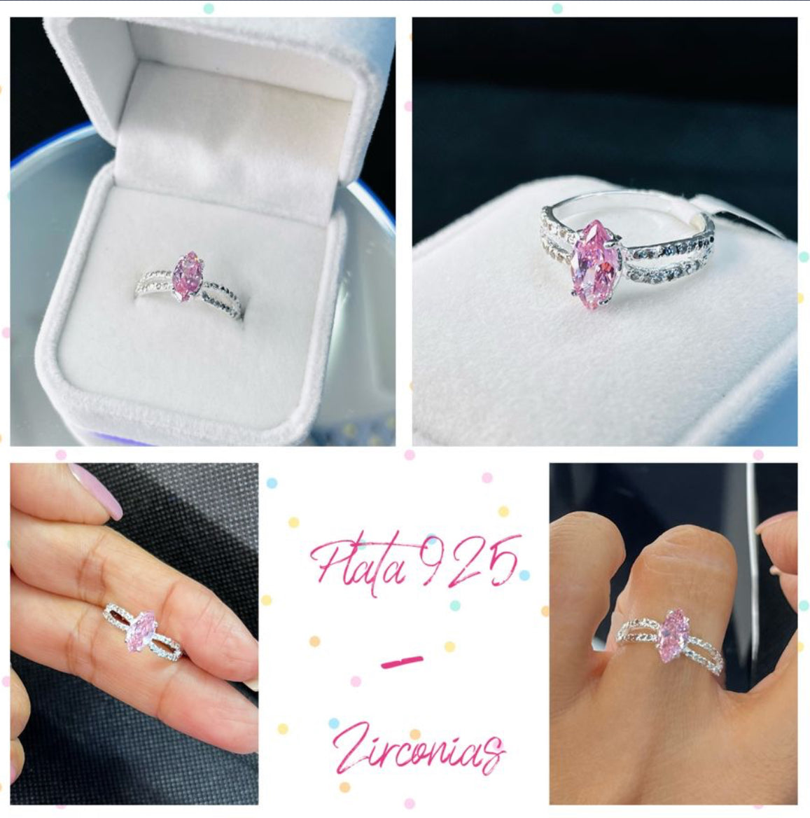 Anillo de Plata 925 corte Marquesa