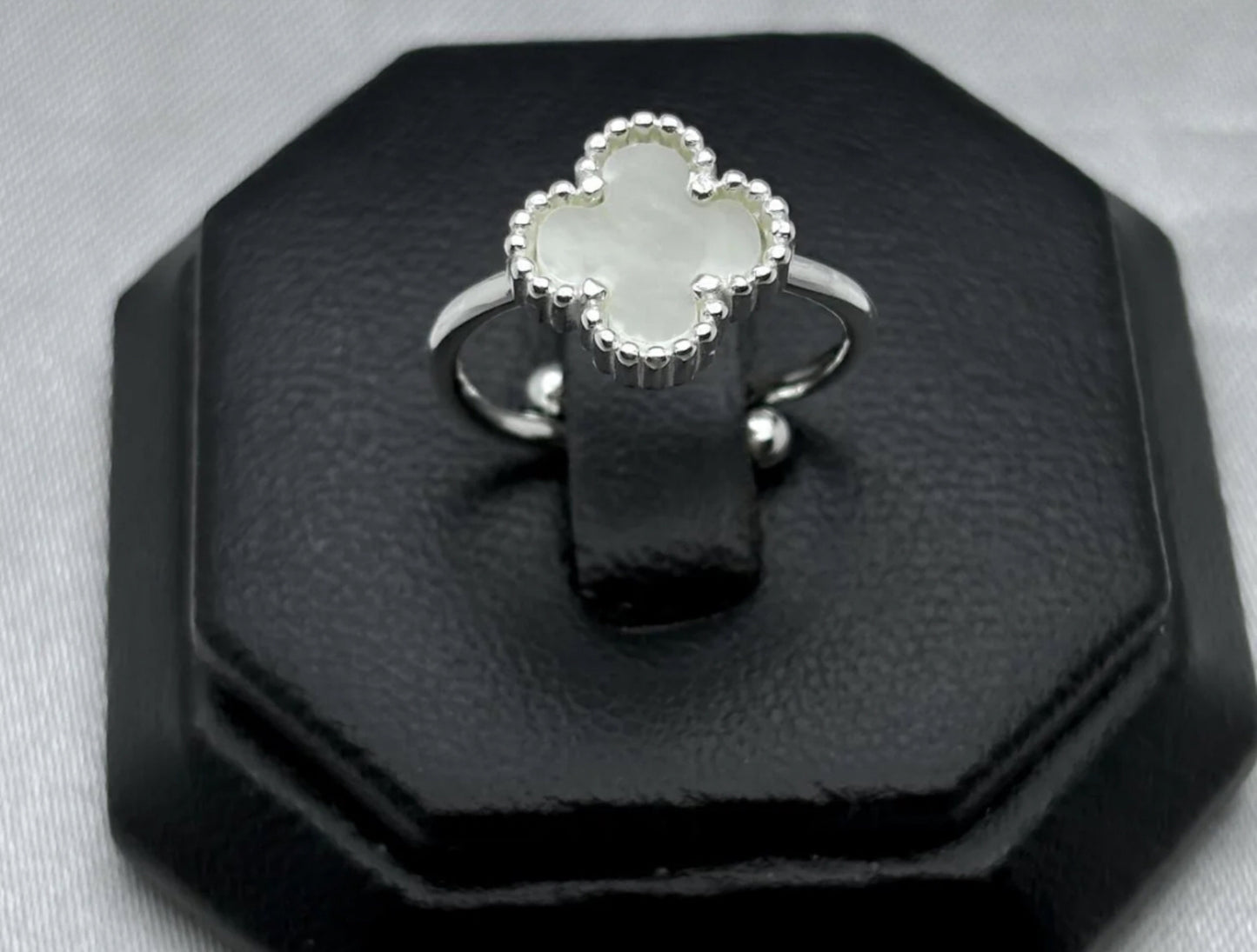 Anillo de Plata 925, tipo Va n Cleef, Ajustable
