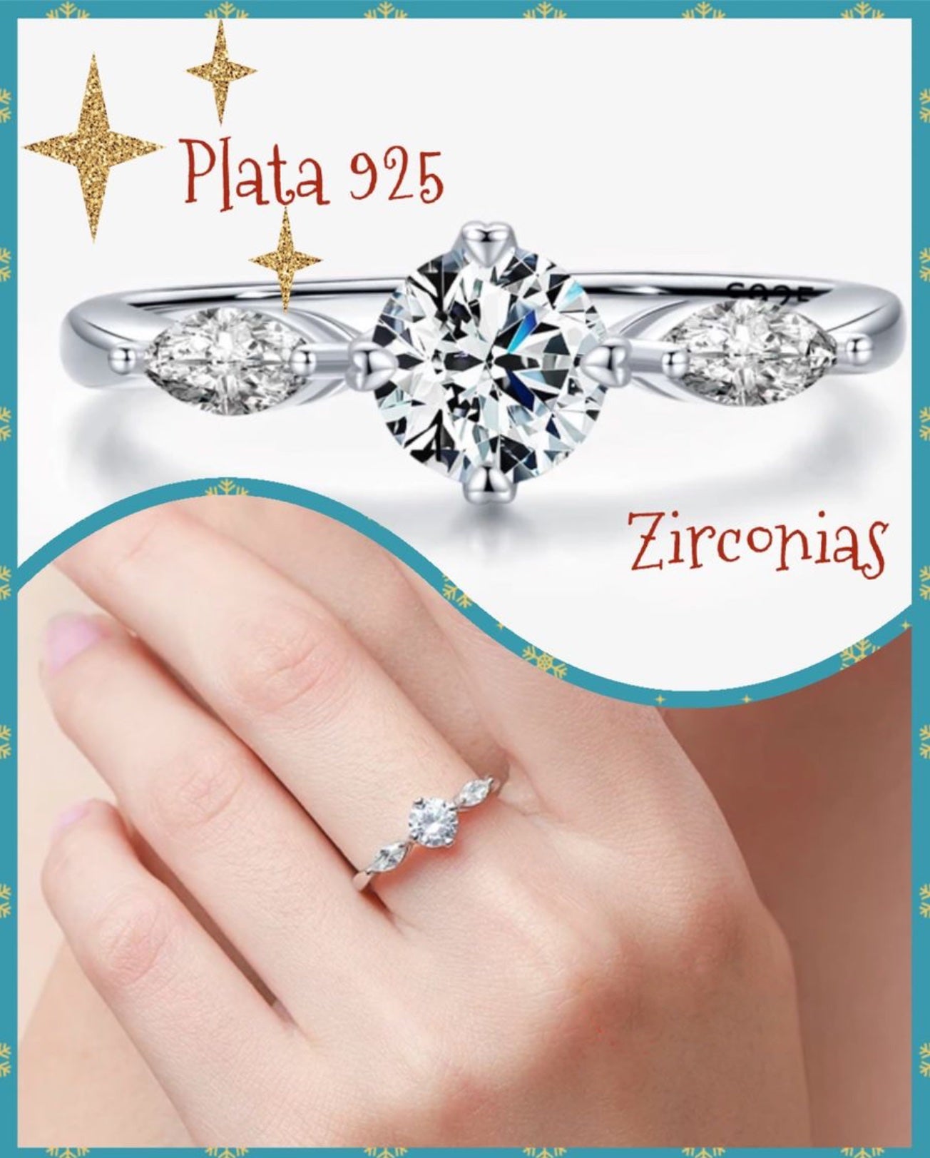 Anillo de Plata 925 con Zirconia