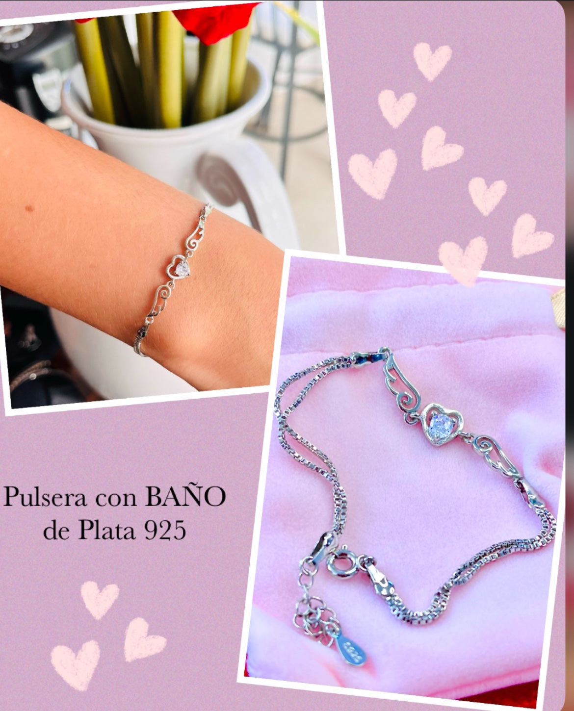 Pulsera con Baño de Plata 925 y Zirconias