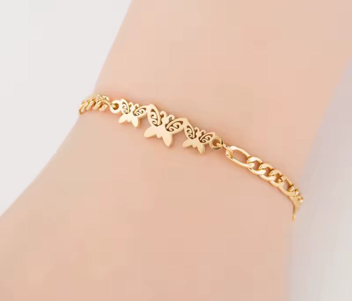 Pulsera de Acero Inoxidable modelo Mariposas