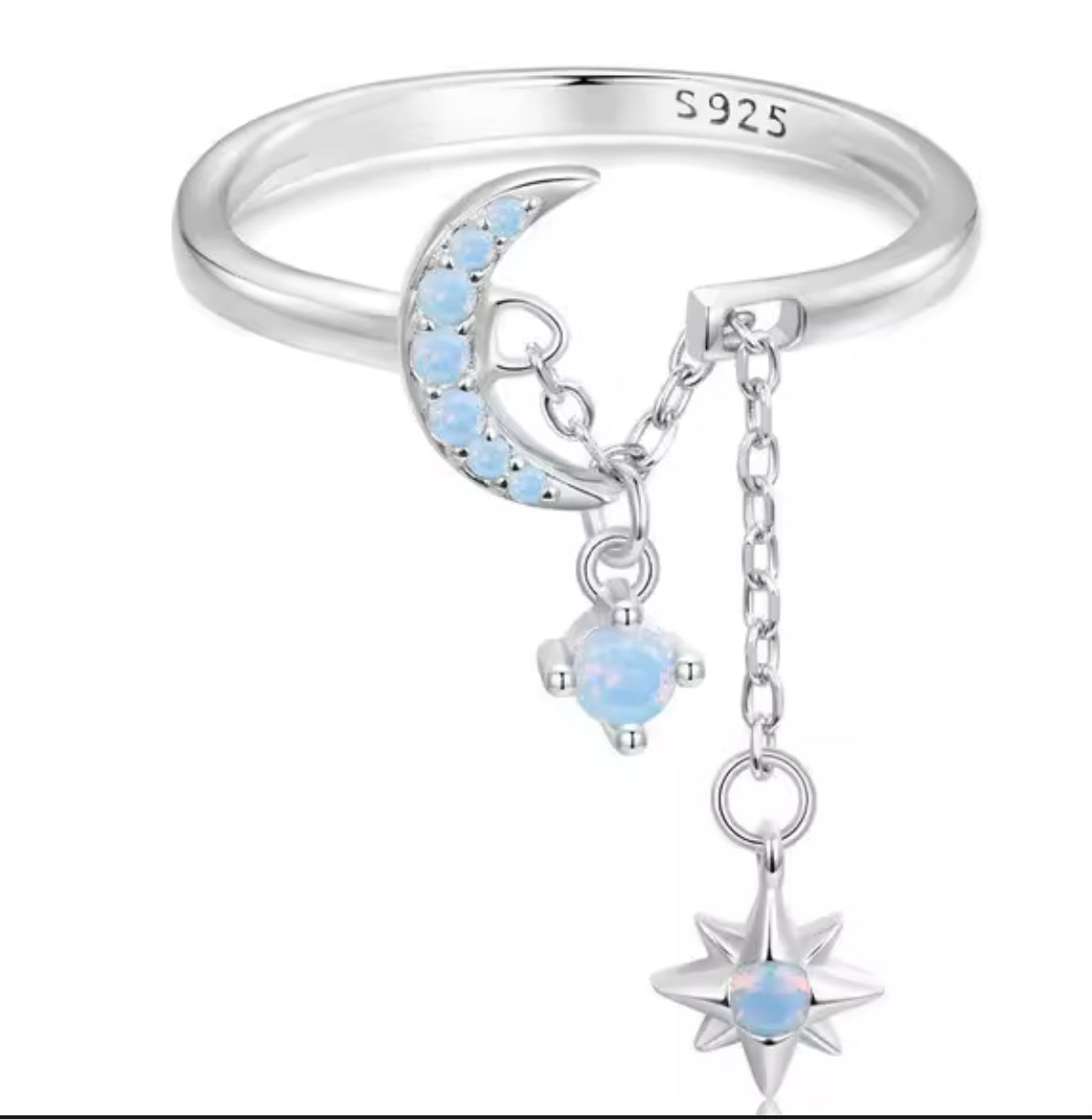 Anillo de Plata 925 con Nano Opalo, Ajustable