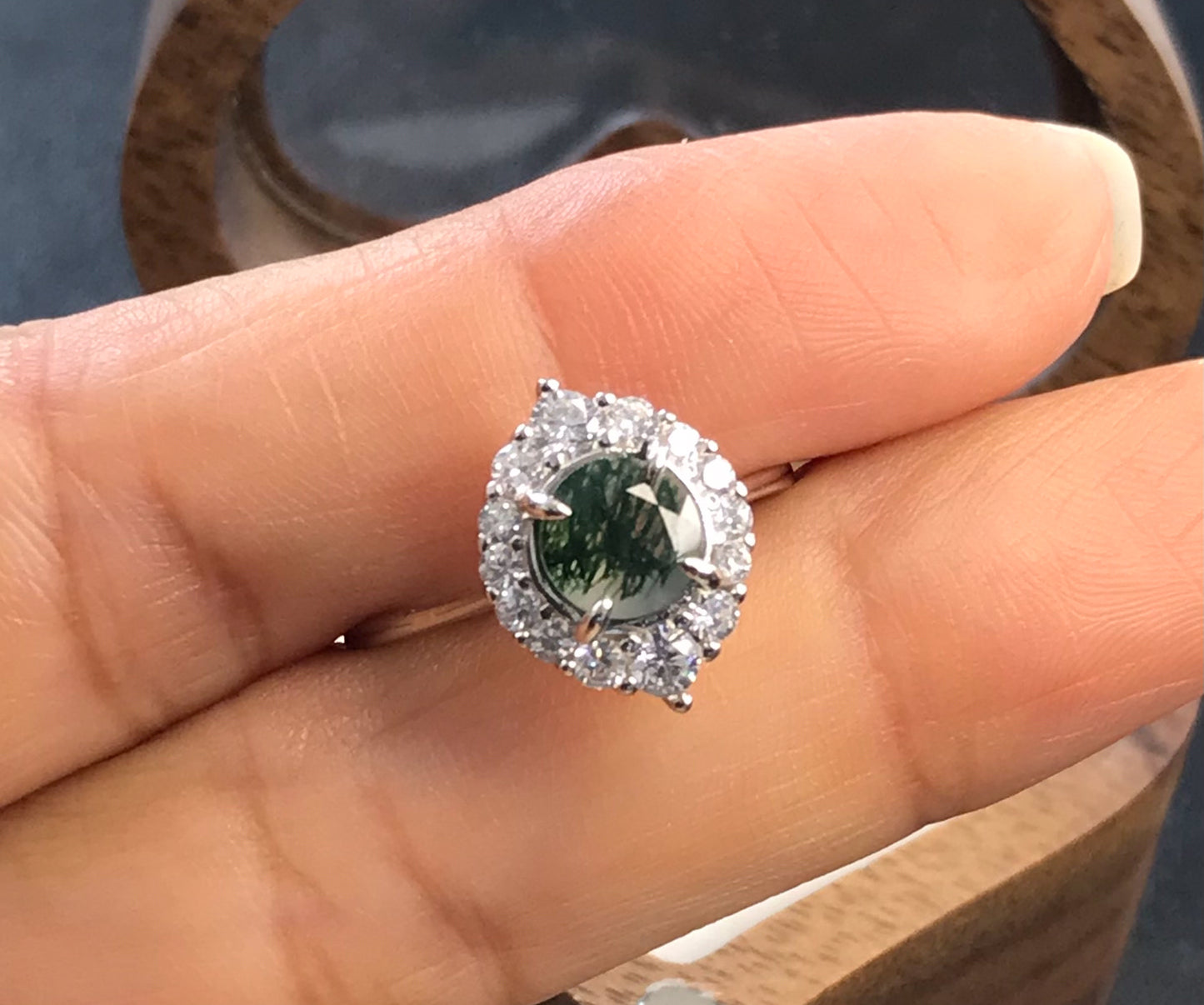 Anillo de Plata 925 con Agata Natural