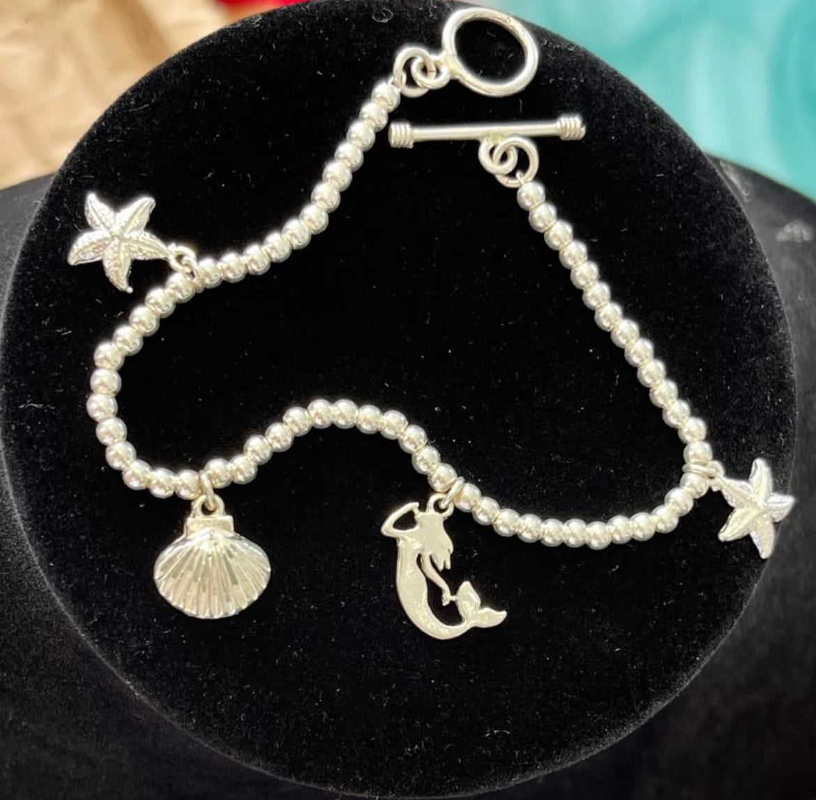 Pulsera de Plata 925 con 4 Dijes