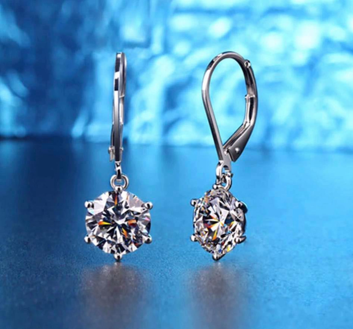 Aretes de Plata 925 con Zirconia