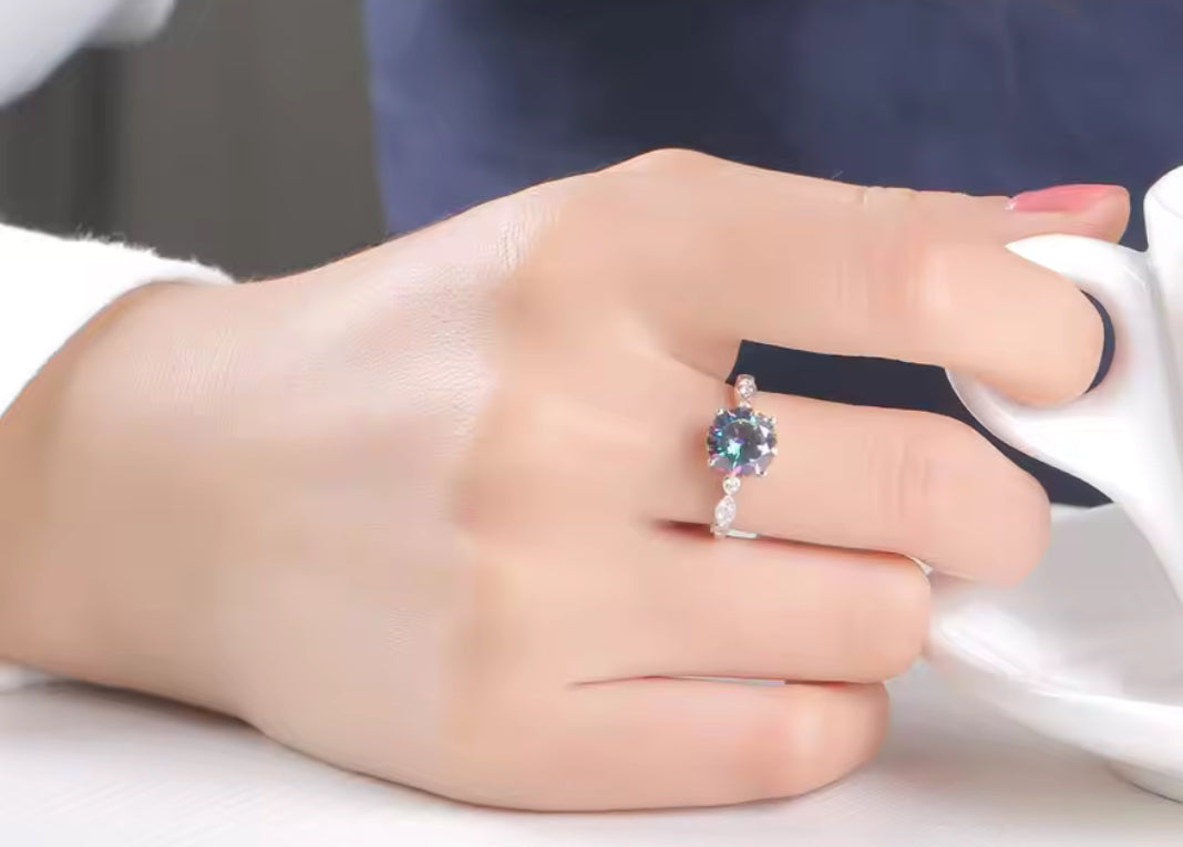 Anillo de Plata 925 con Topacio Místico