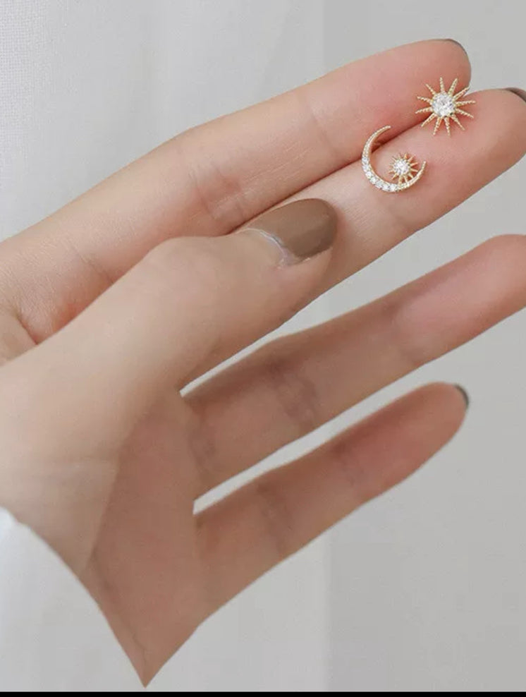 Aretes de Plata 925 con Baño de Oro de 14k