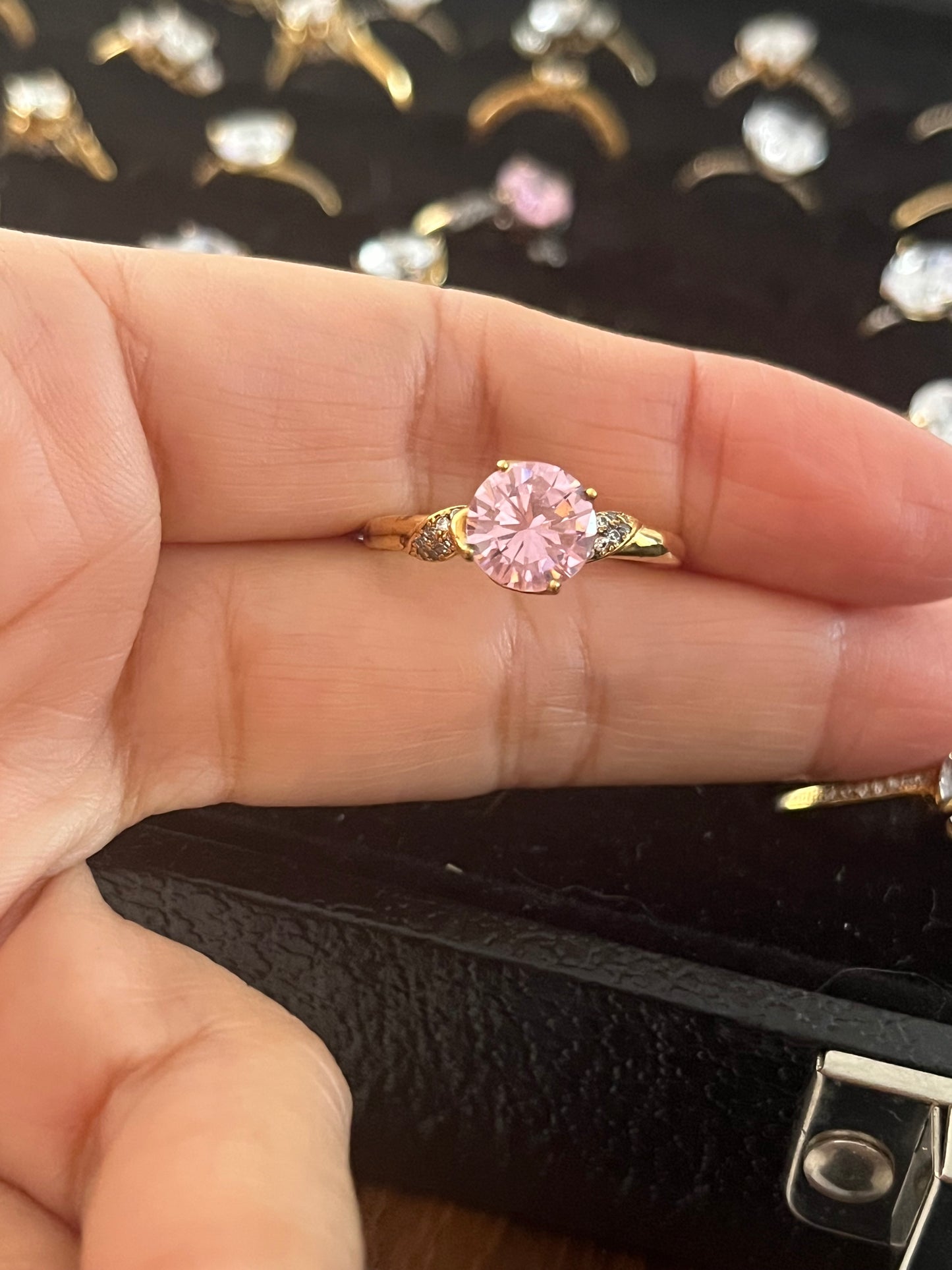 Anillo con 4 Baños de Oro 14k modelo Tulipán