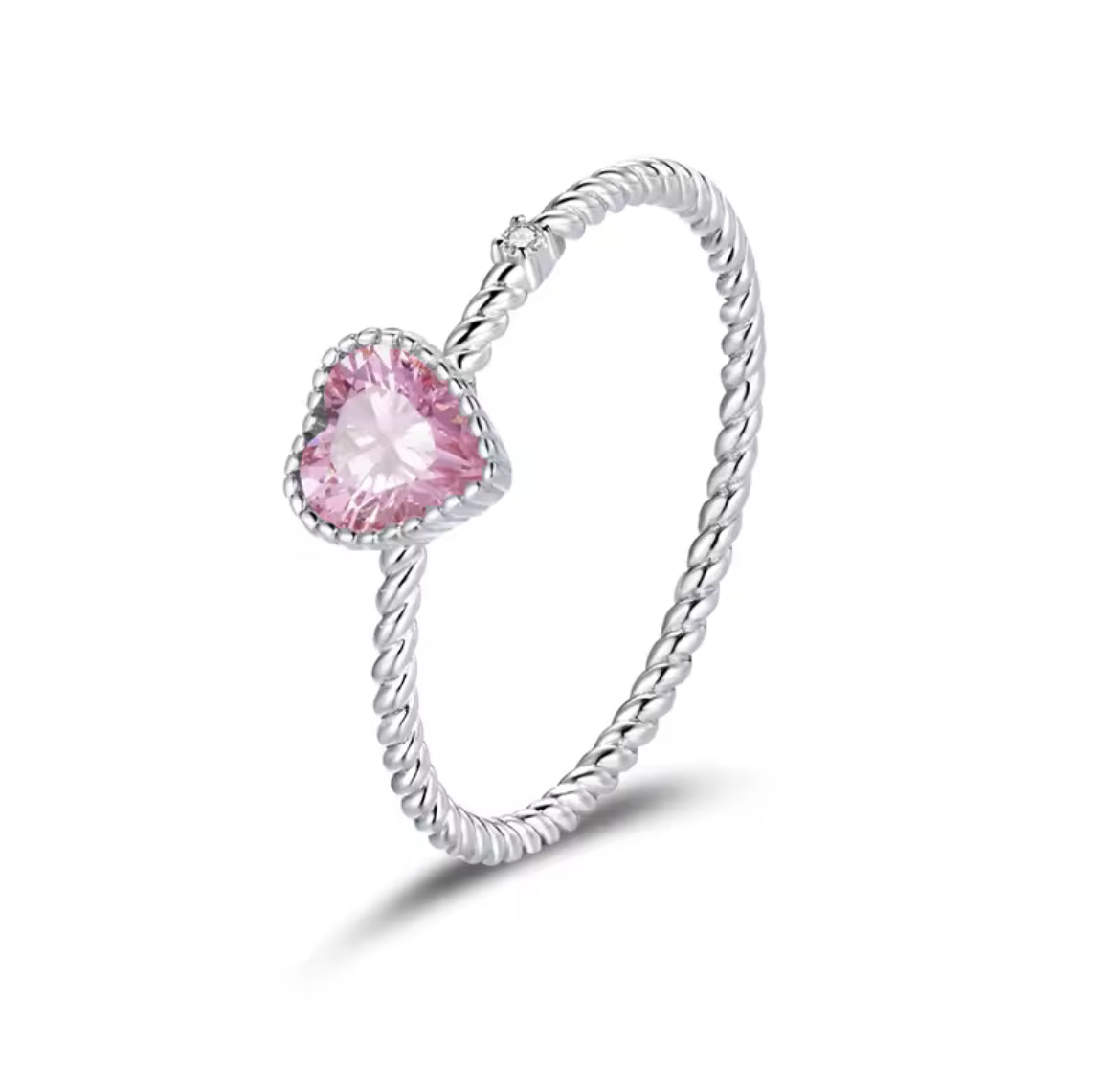 Anillo de Plata 925 con Zirconias modelo Corazón