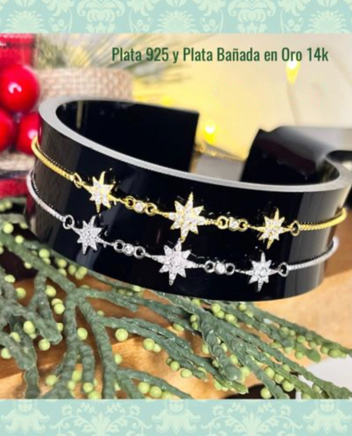 Pulsera de Plata 925 bañada en Oro de 14k