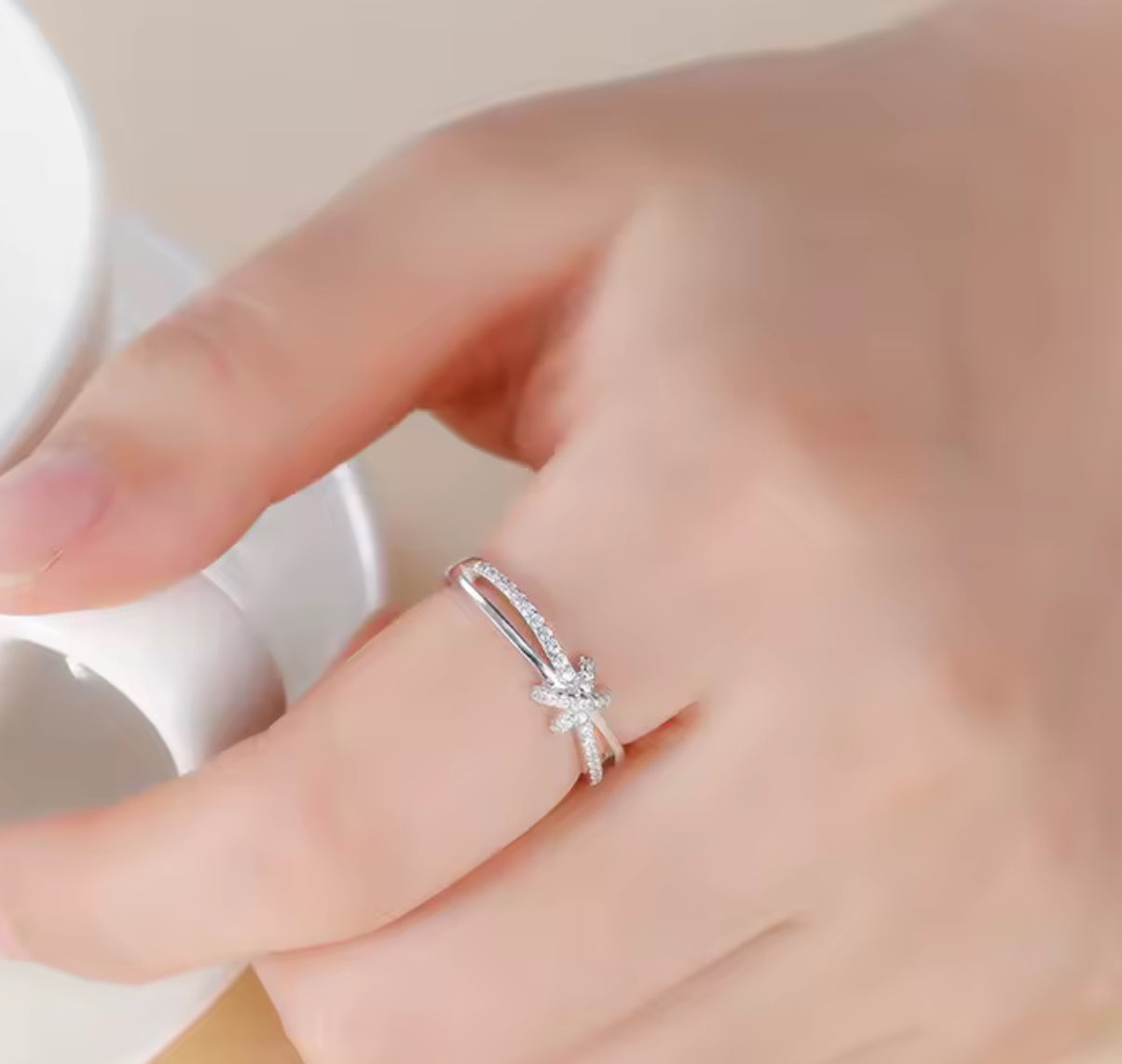 Anillo de Plata 925 con Zirconias
