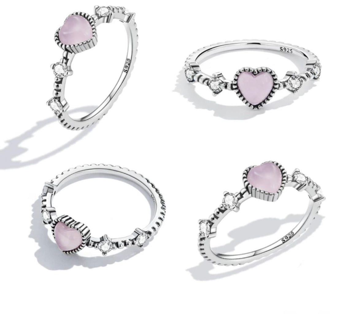 Anillo de Plata 925 con Zirconias modelo Corazón