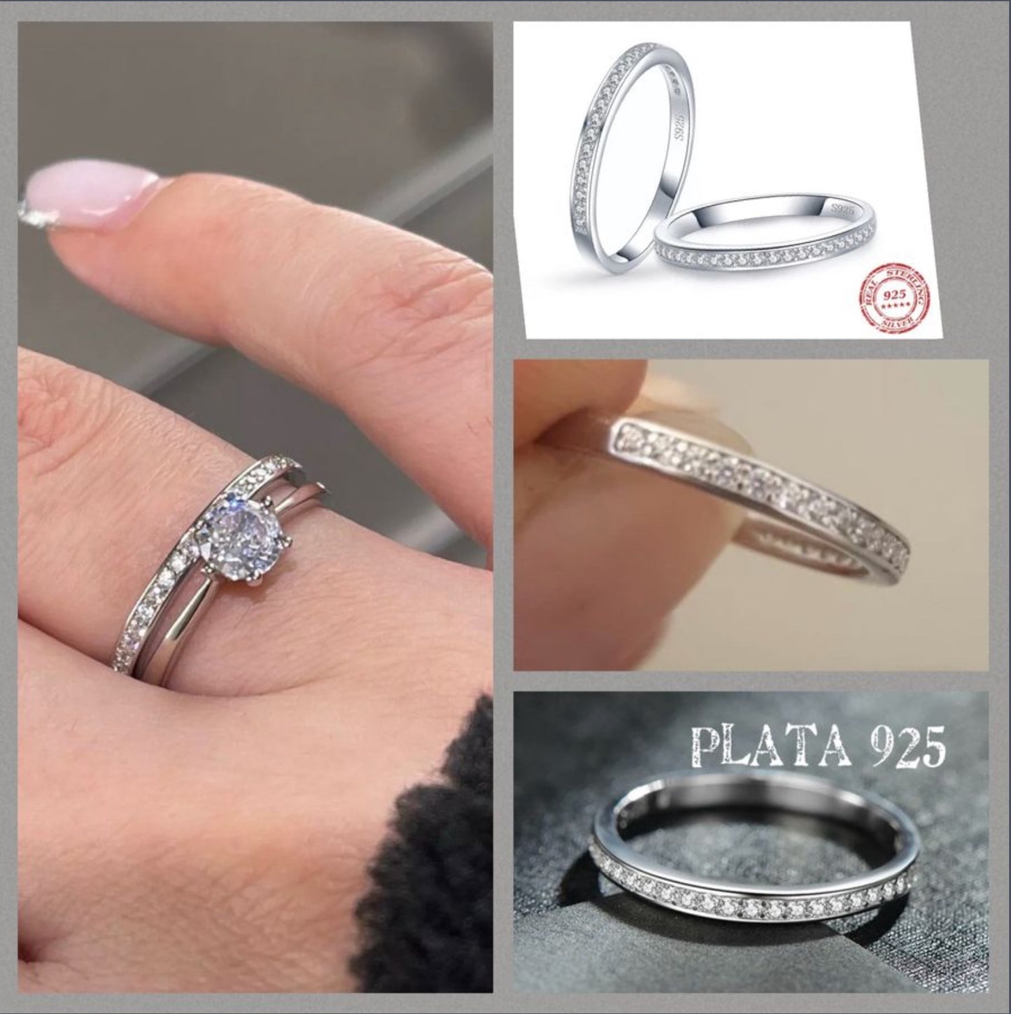 Churumbela (1/2)de Plata 925 con Zirconias
