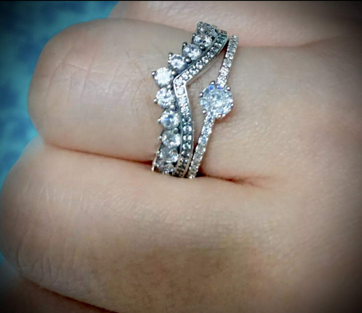 Anillo de Plata 925 con Zirconias