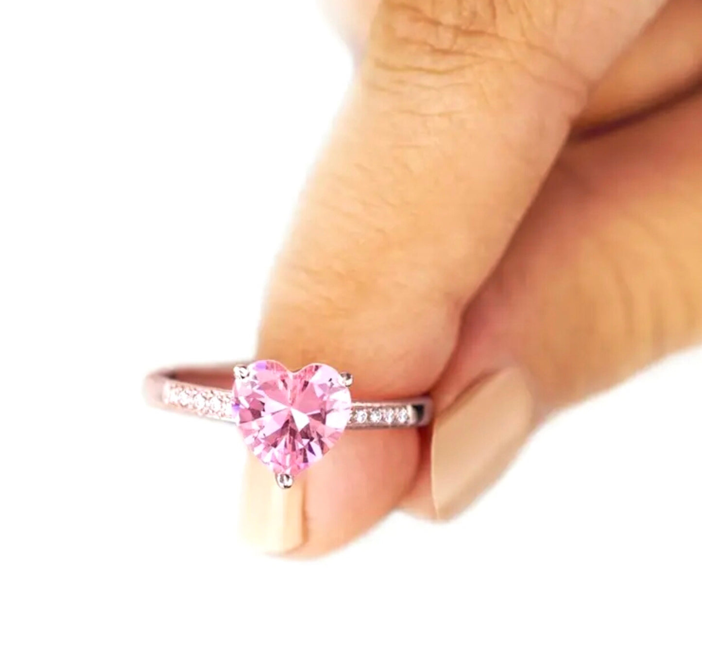 Anillo de Plata 925 bañada en Oro Rosa modelo Corazón