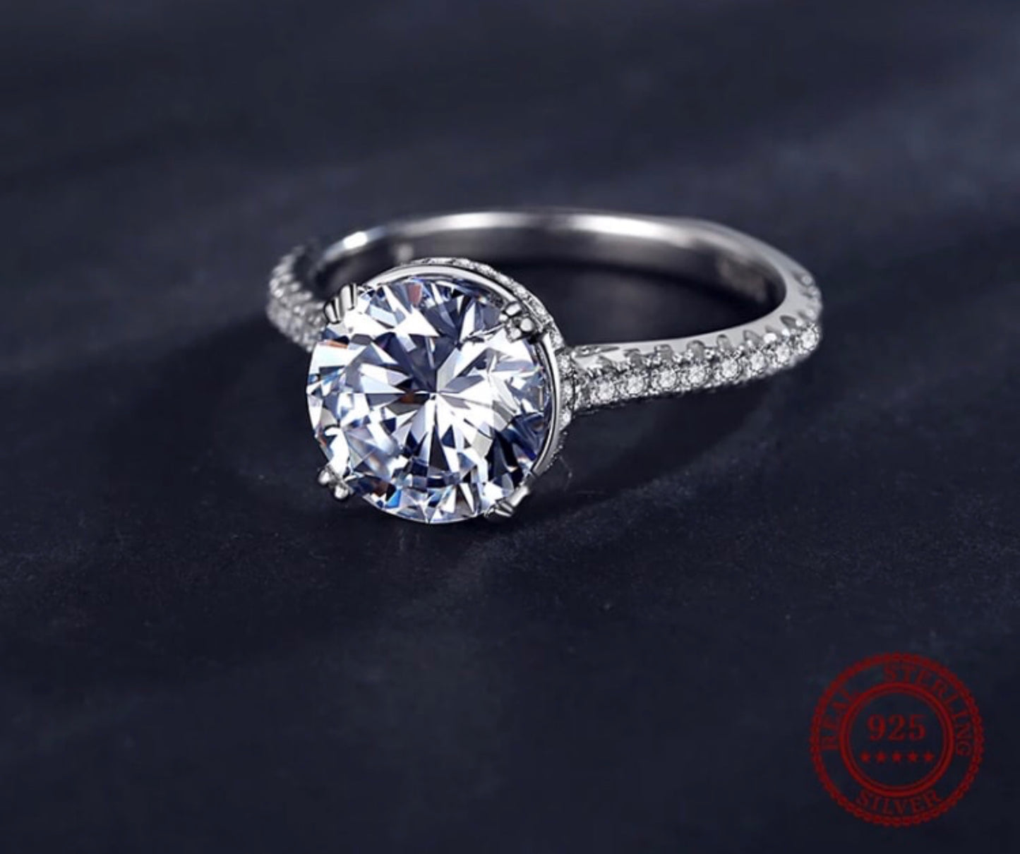 Anillo de Plata 925 con Zirconias