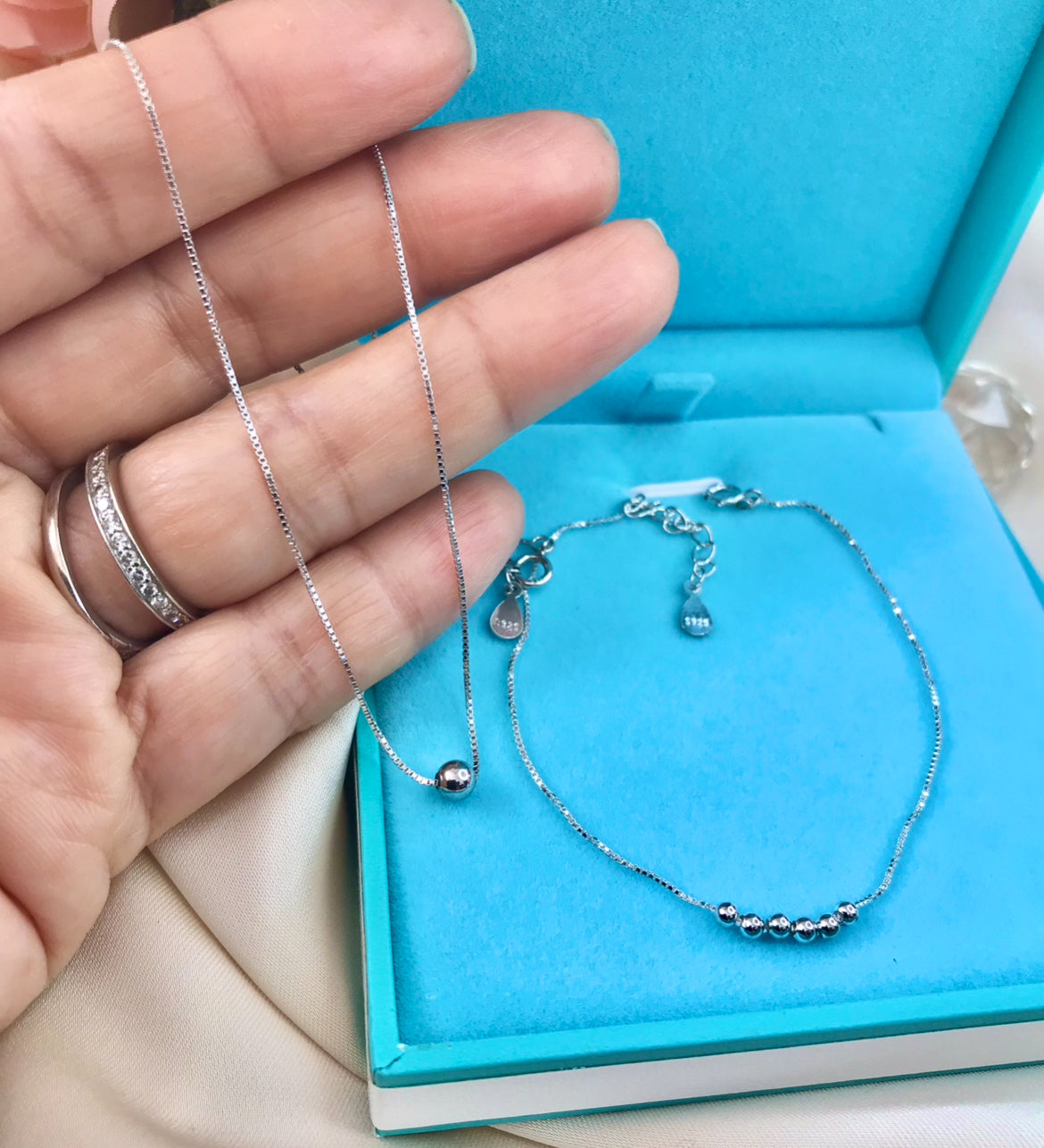 Pulsera de Plata 925 con Balines