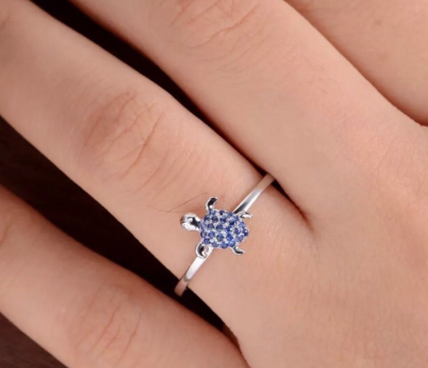 Anillo de Plata 925 con Zirconias modelo Tortuga