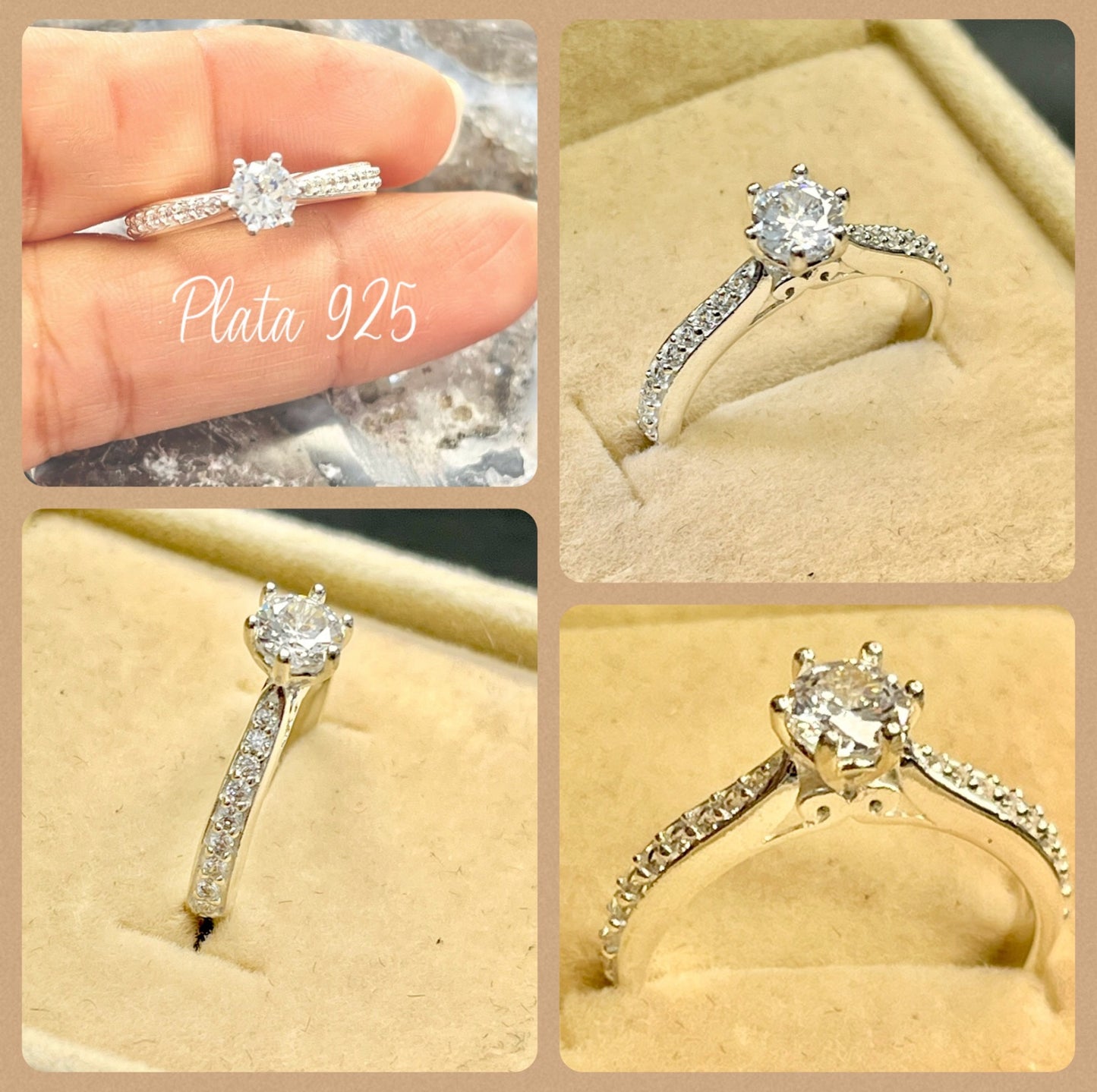 Anillo de Plata 925 con Zirconias
