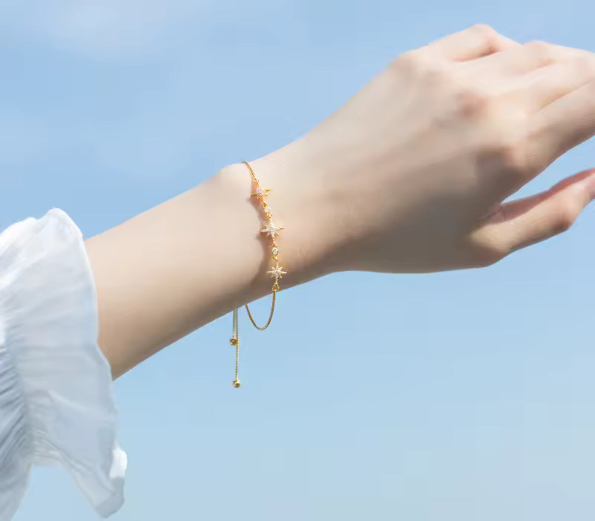 Pulsera de Plata 925 bañada en Oro de 14k