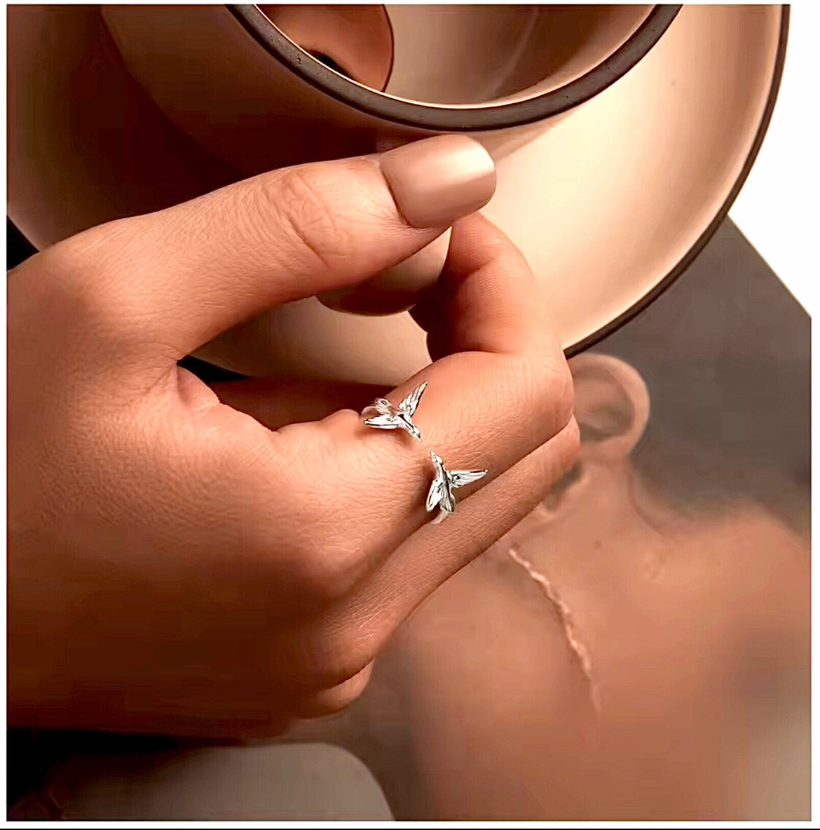 Anillo de Plata Ajustable al Dedo