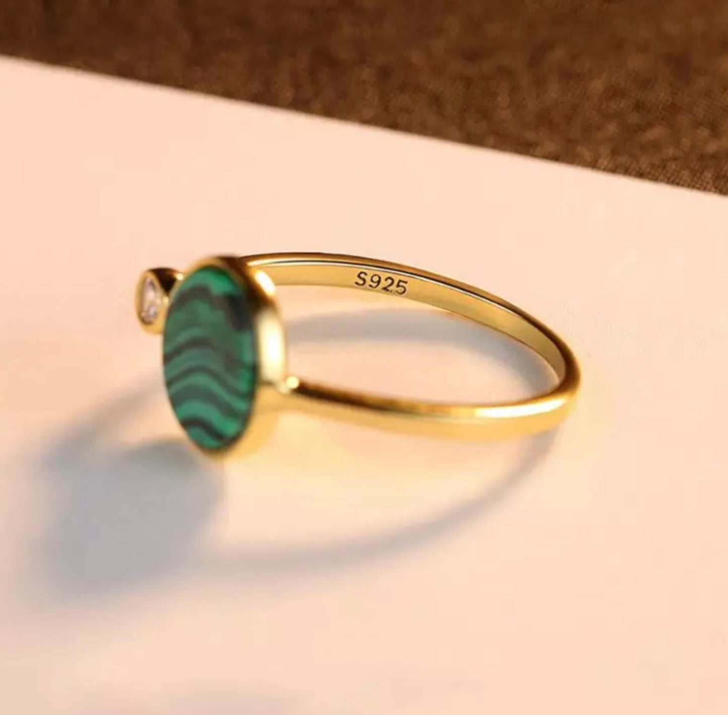 Anillo de Plata 925, bañado en Oro 18k