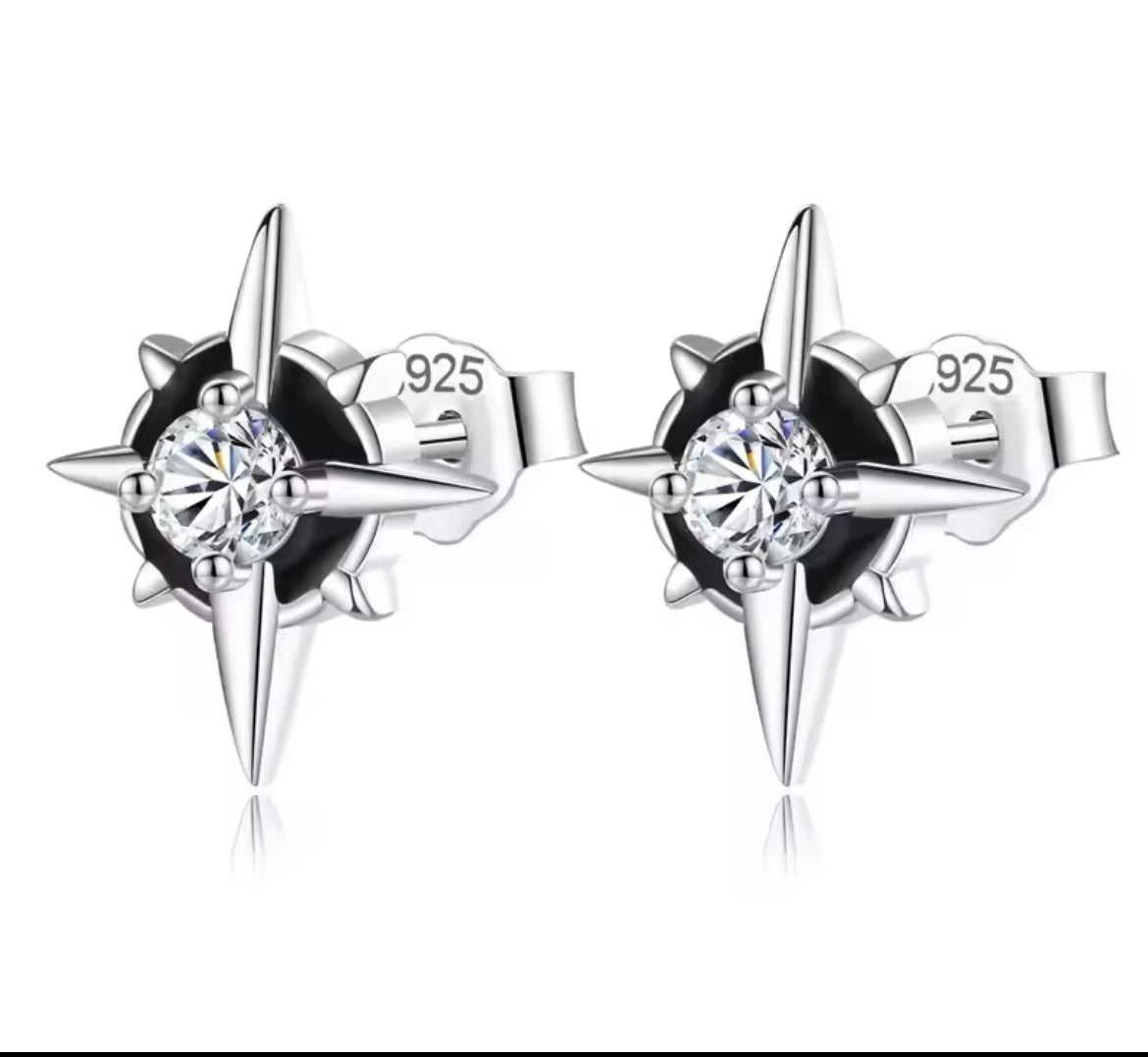 Aretes de Plata 925 con Zirconia