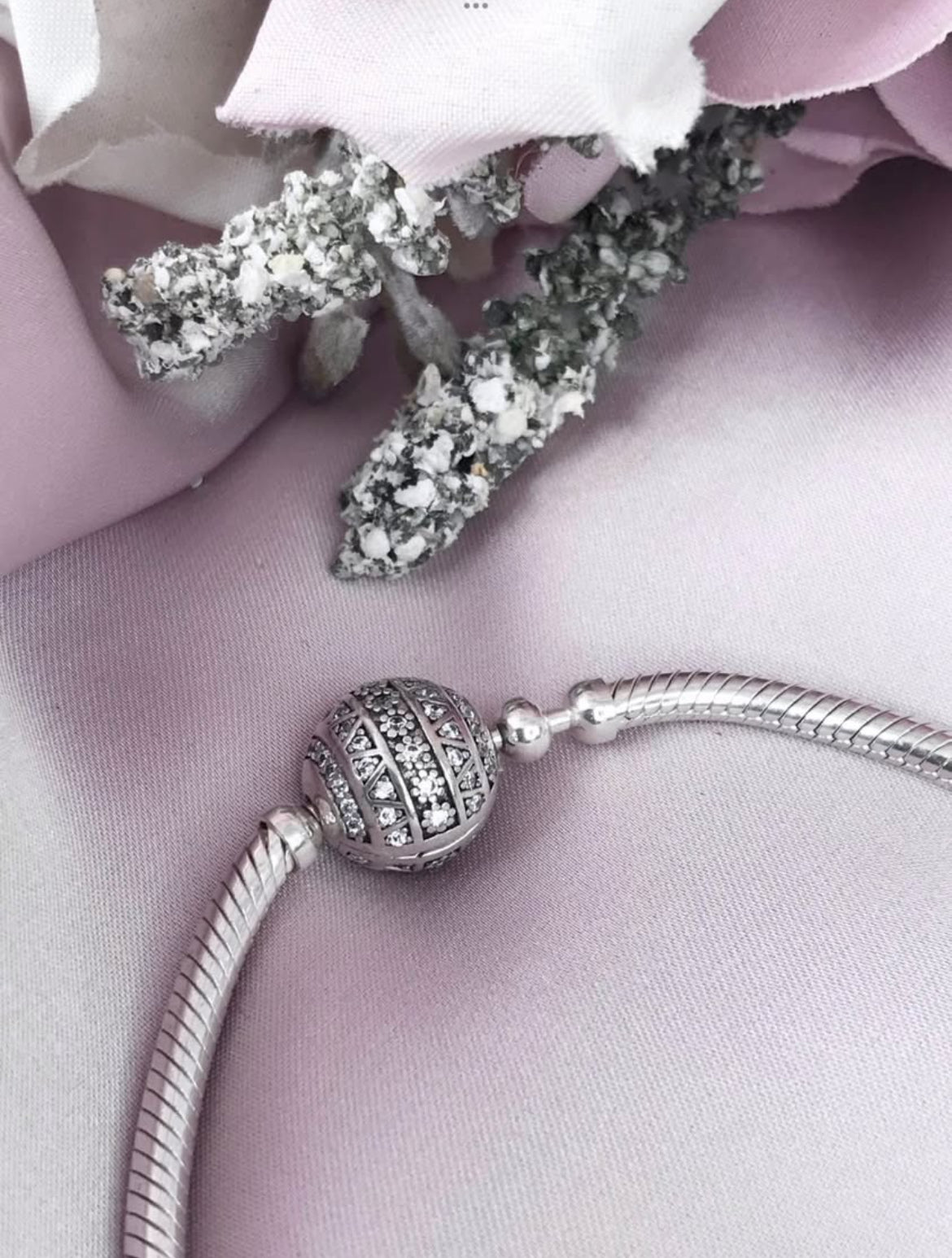 Pulsera de Plata 925 con Zirconias para Dijes